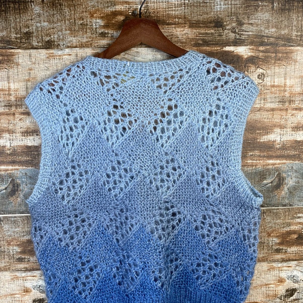 Japanese Brand DL Japanese Brand Blue Crochet meshnet Knitwear #C1196 Size S / US 4 / IT 40 - 11 Thumbnail