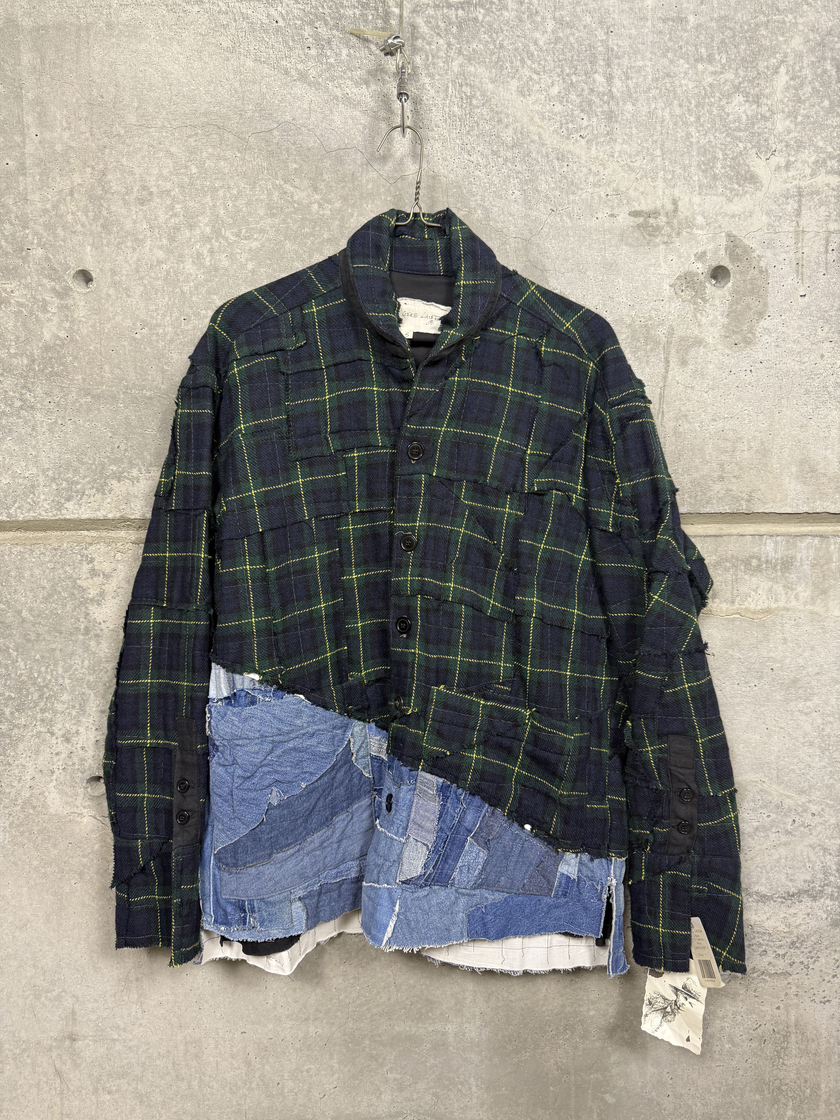 Greg Lauren $1600 Greg Lauren Green Stitchwork Boxy Jacket Size US L / EU 52-54 / 3 - 1 Thumbnail