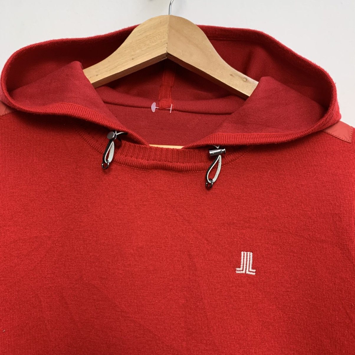 Lanvin Lanvin Sport Red Knit Hoodie w/ Nylon Paneling Size US S / EU 44-46 / 1 - 3 Thumbnail