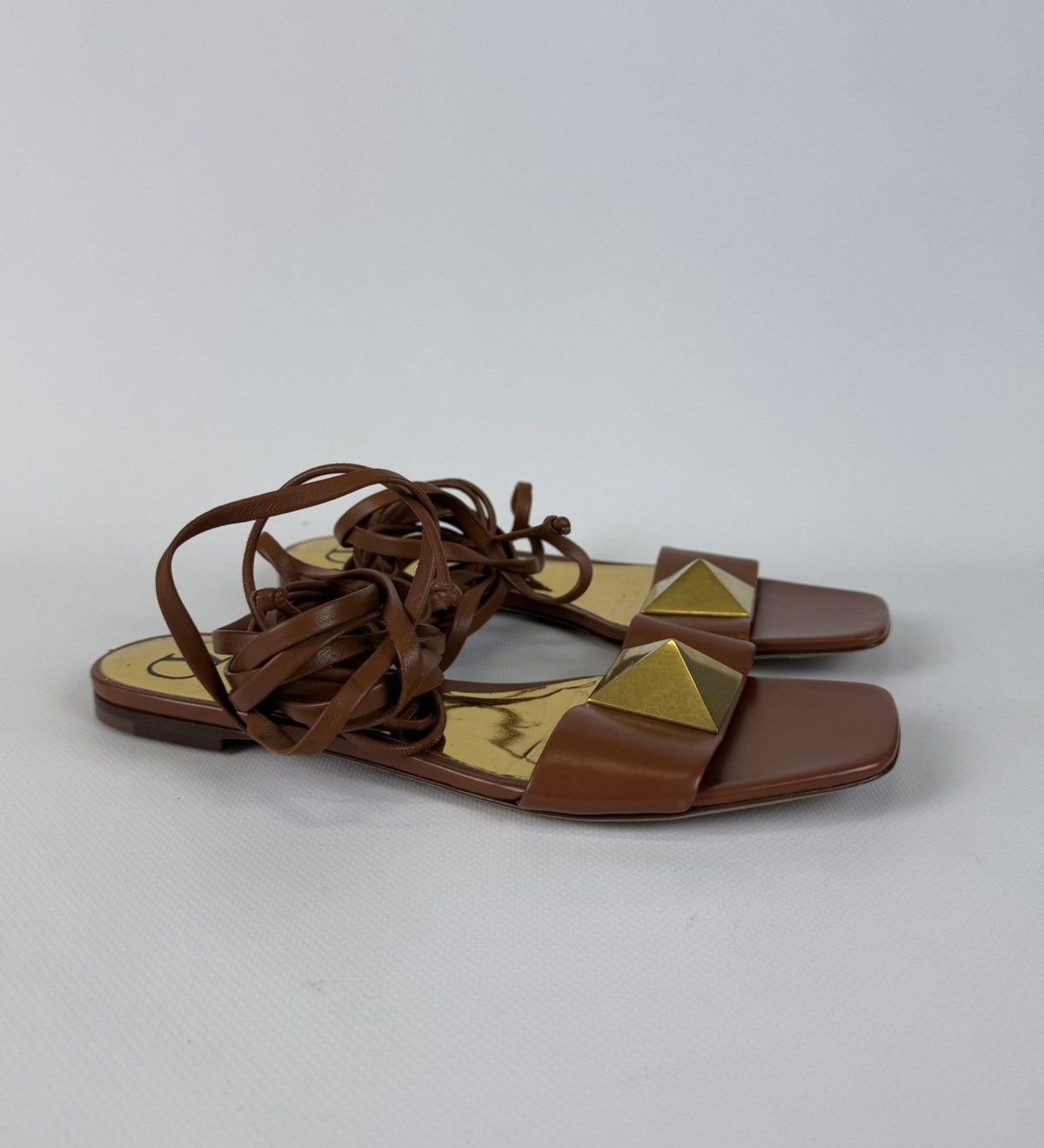 Valentino Valentino Garavani One Stud leather wrap gladiator sandals Size US 9 / IT 39 - 2 Thumbnail