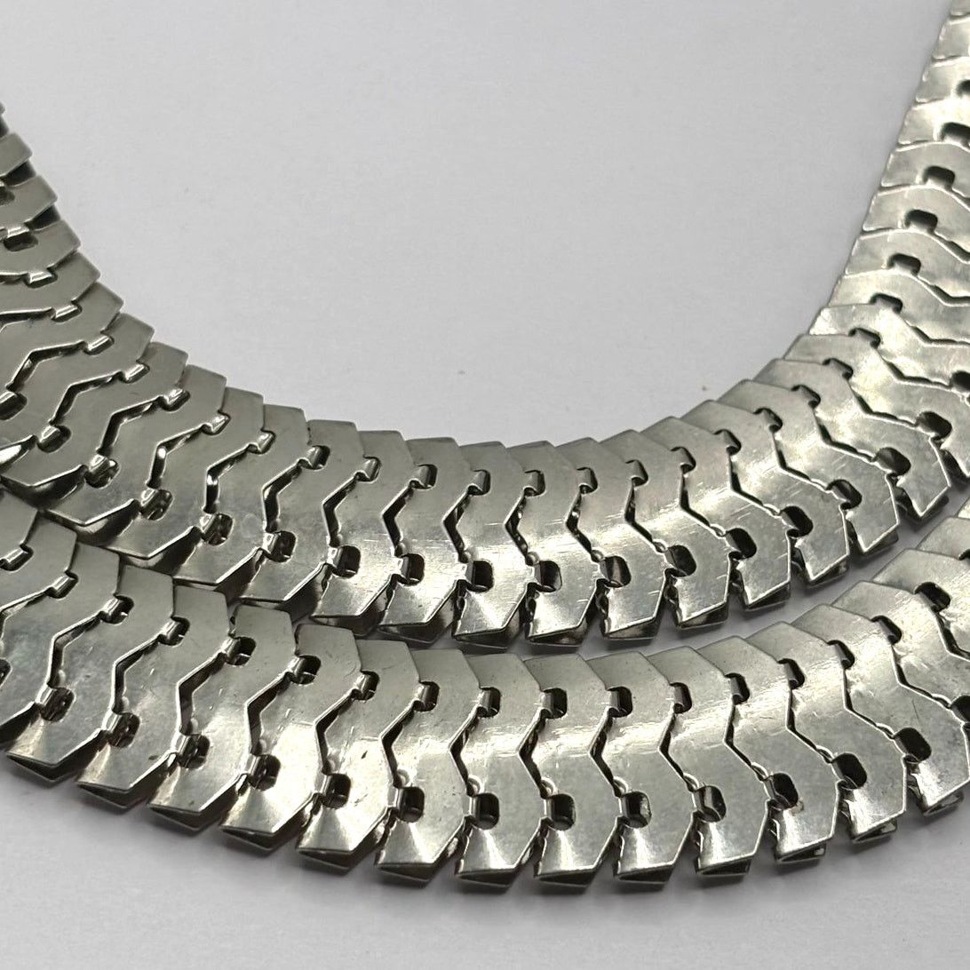 Other Silver Plated Fishbone Chain Necklace Size ONE SIZE - 2 Thumbnail