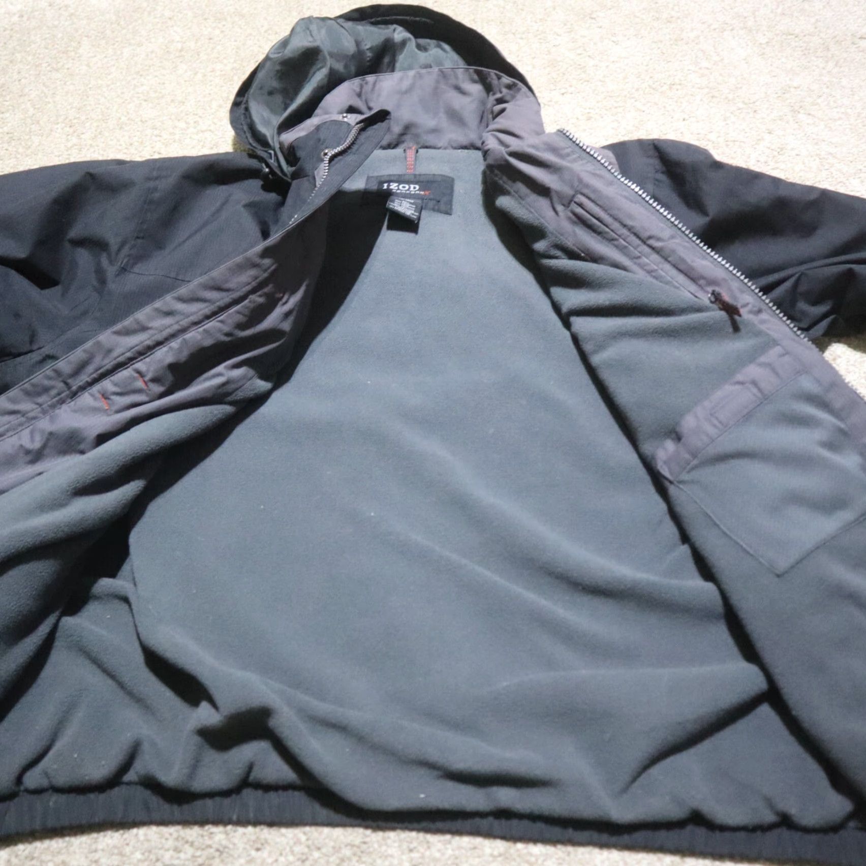 Izod IZOD Jacket Black PerformX Fleece Lined Full Zip Hooded Outdoor Men's 2XL XXL Size US XXL / EU 58 / 5 - 6 Thumbnail