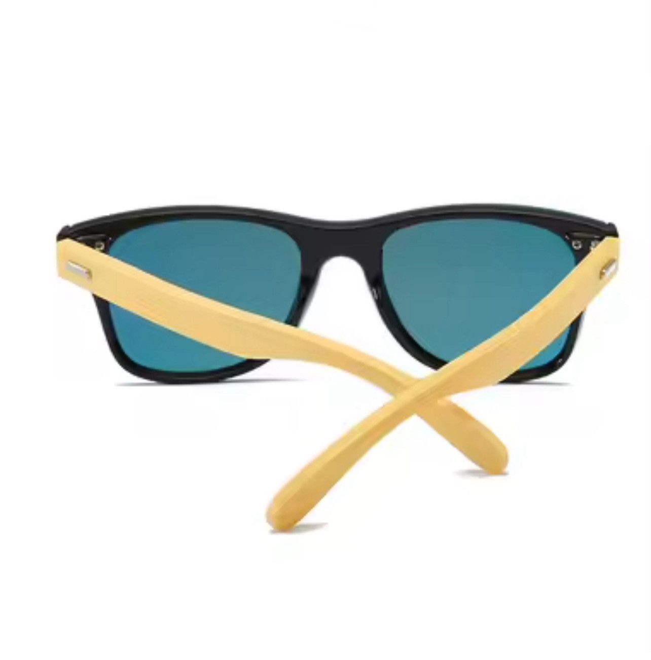 Other Bamboo Wood Polarized Sunglasses Flat Lens UV400 Red Orange Size ONE SIZE - 4 Thumbnail