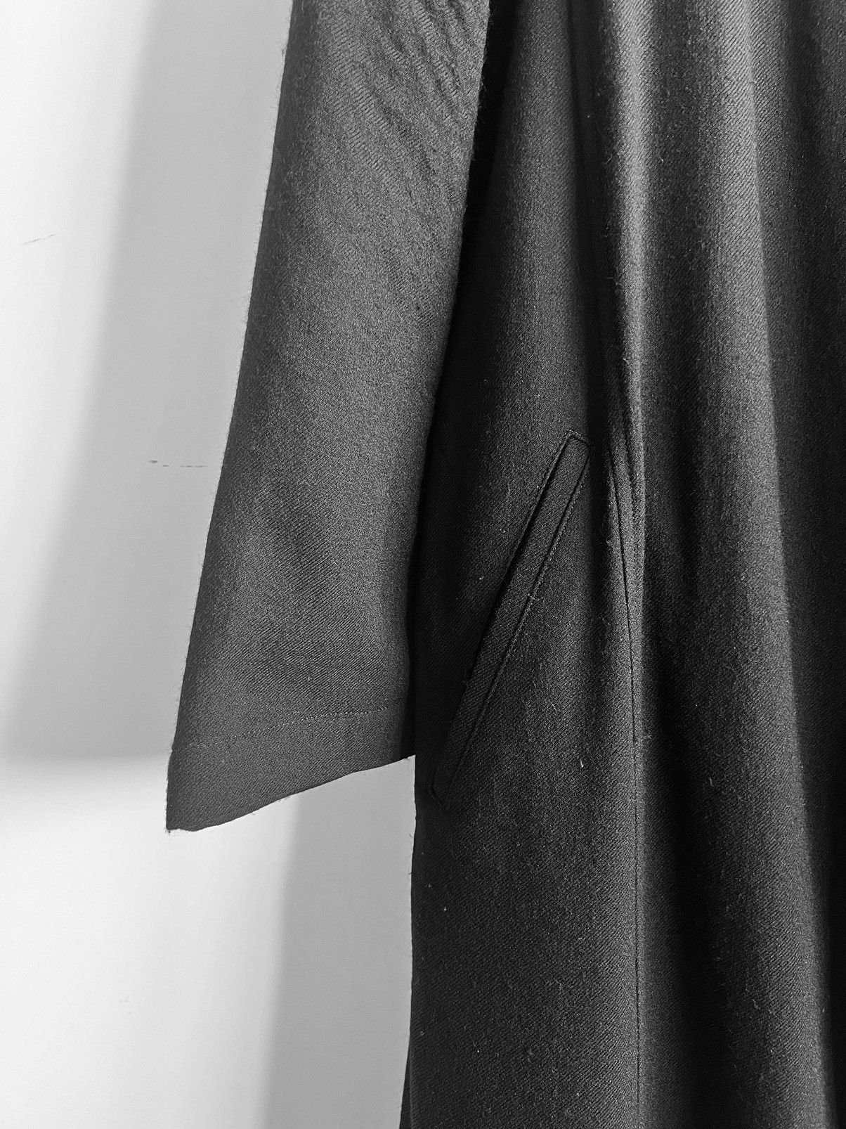 Yohji Yamamoto Yohji Yamamoto Pour Homme W/Viyella Collared Tab Coat Dress Size US S / EU 44-46 / 1 - 8 Thumbnail