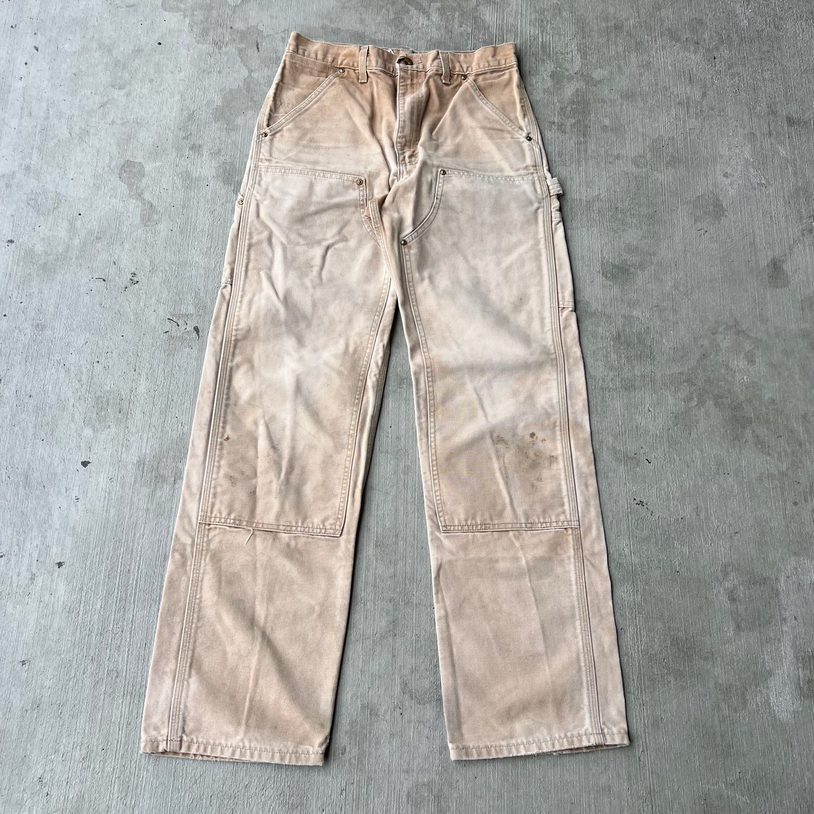 Carhartt × Vintage Carhartt faded brown double knee work wear carpenter pants Size US 29 - 1 Thumbnail