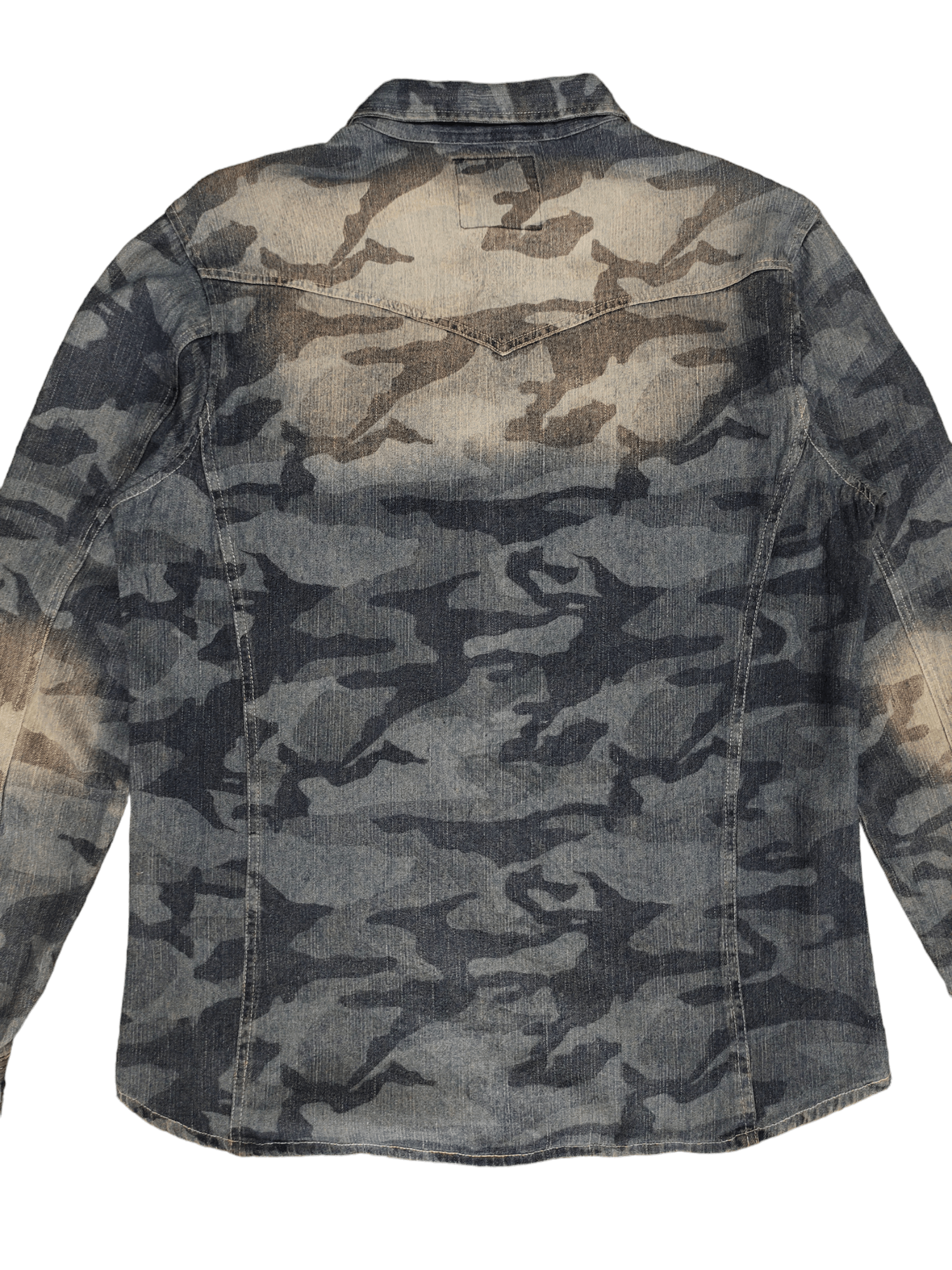 In The Attic In The Attic Homme Camo Double Pocket Denim Shirt Size US M / EU 48-50 / 2 - 9 Thumbnail
