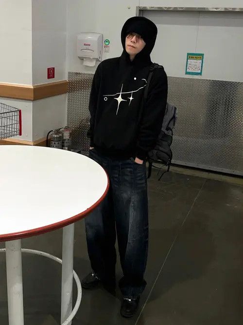 VIBE y2k Stars Graphic Print Pullover Hoodie Size US M / EU 48-50 / 2 - 3 Thumbnail