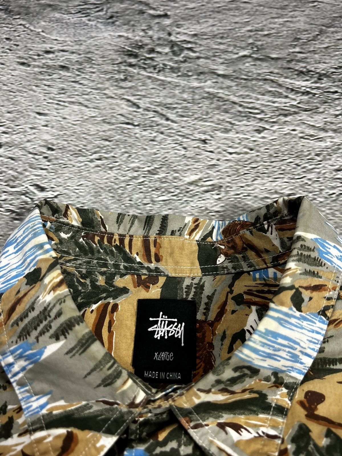 Stussy Stussy shirt landscape print button up canoe outdoor vintage Size US XL / EU 56 / 4 - 3 Thumbnail