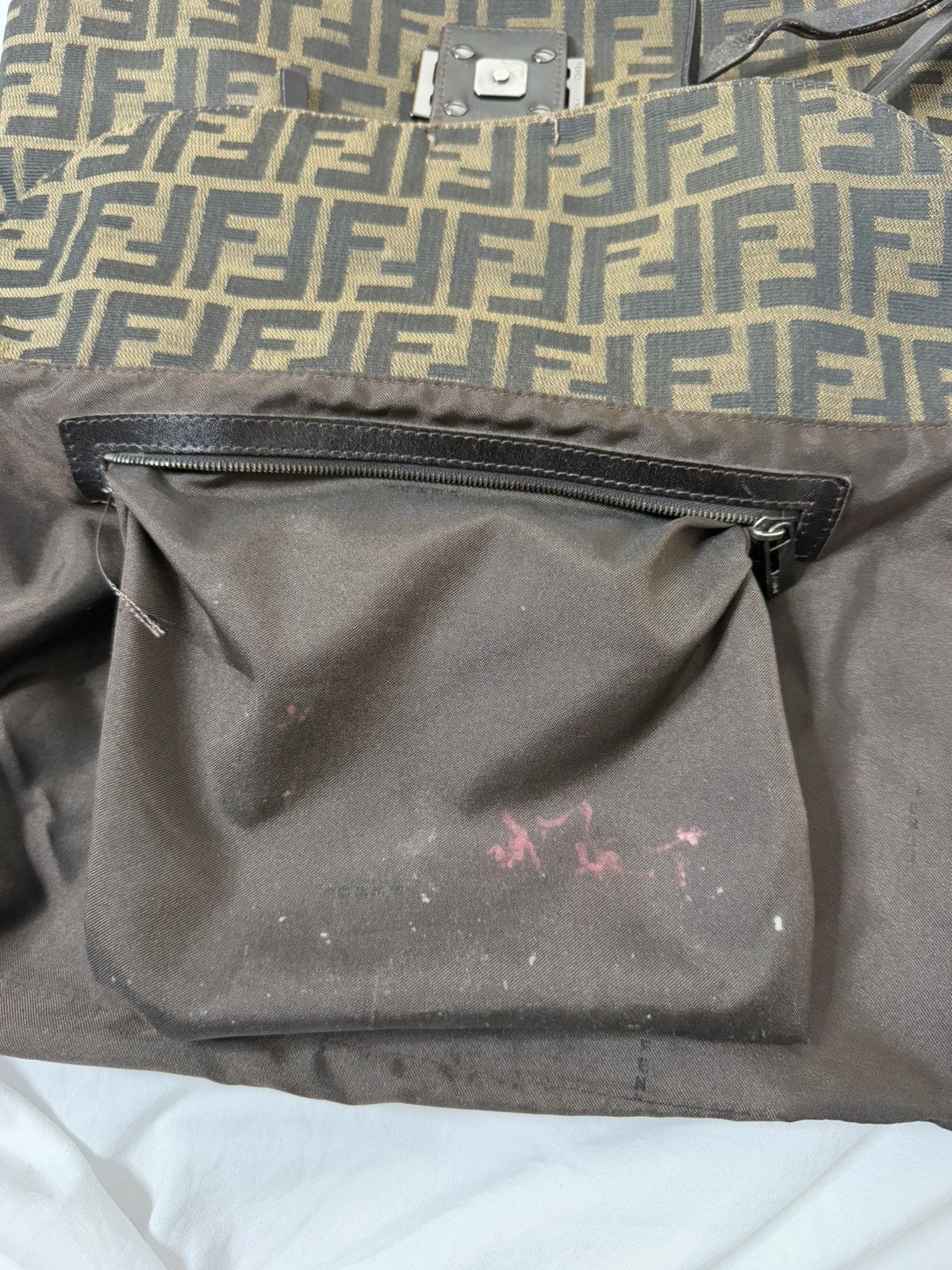 Fendi 🤎Iconic Fendi Zucca Monogram Tote with Leather Straps 🤎 Size ONE SIZE - 11 Thumbnail
