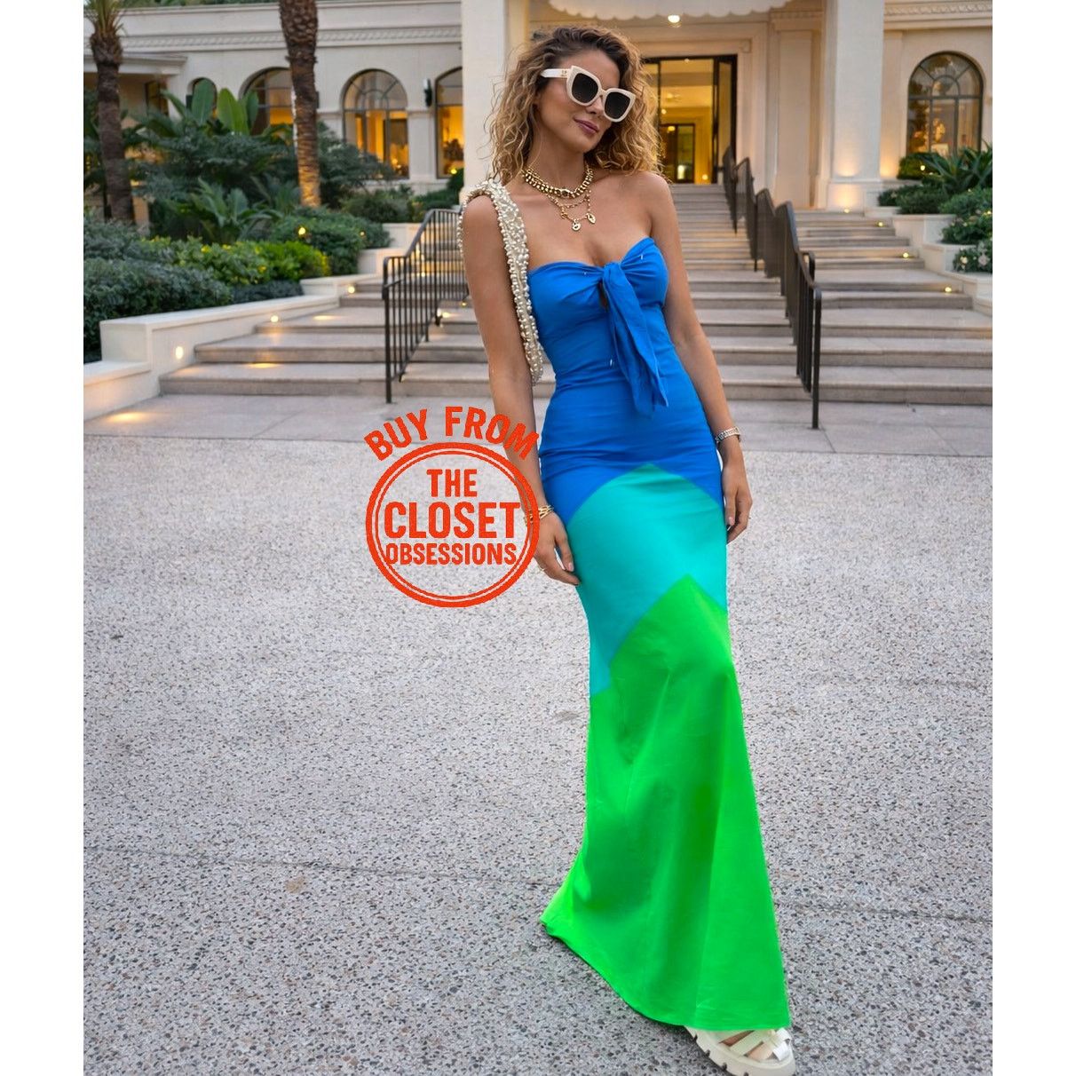 Mango Mango x Simon Miller Colorblock Strapless Maxi Dress NWT Size S / US 4 / IT 40 - 10 Thumbnail