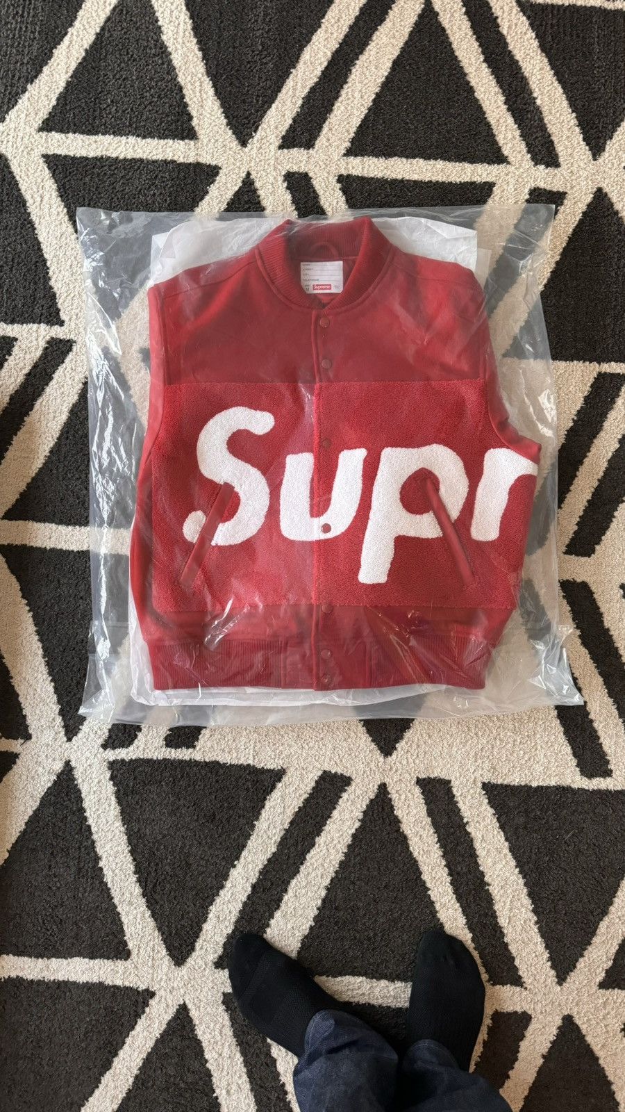 Cactus Plant Flea Market × Supreme Big Logo Chenille Varsity Jacket Size US M / EU 48-50 / 2 - 3 Thumbnail