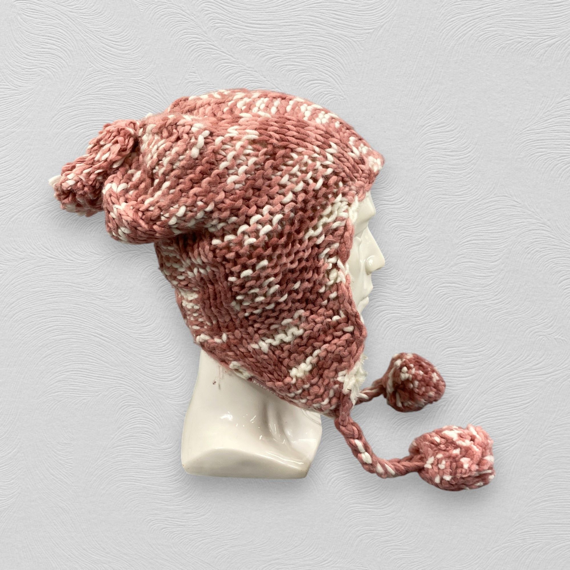 Japanese Brand Fat Face Ear Flap Knitted Beanie -BN706 Size ONE SIZE - 4 Thumbnail