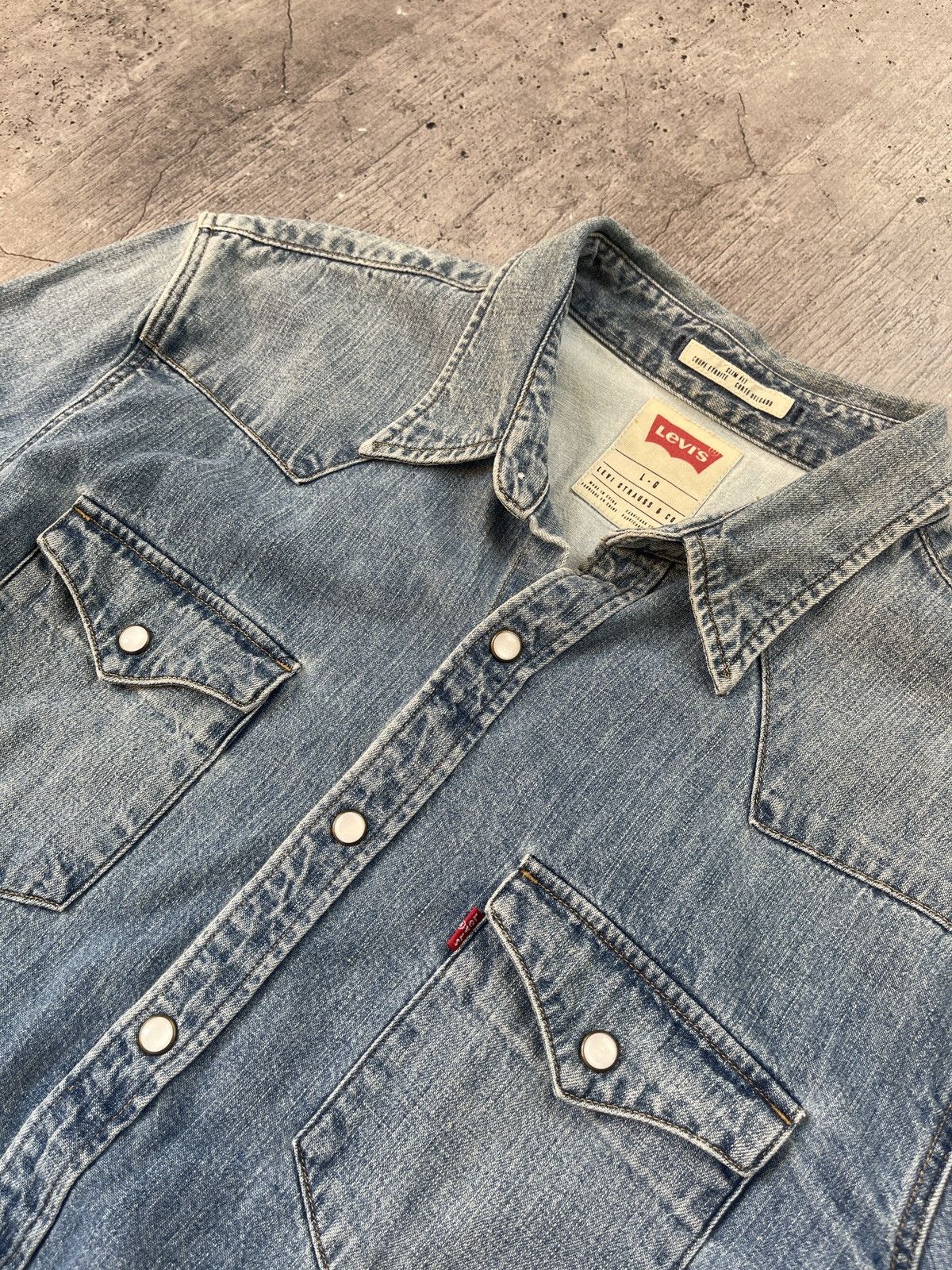 Levi's Levis shirt overshot denim size Large Size US L / EU 52-54 / 3 - 7 Thumbnail