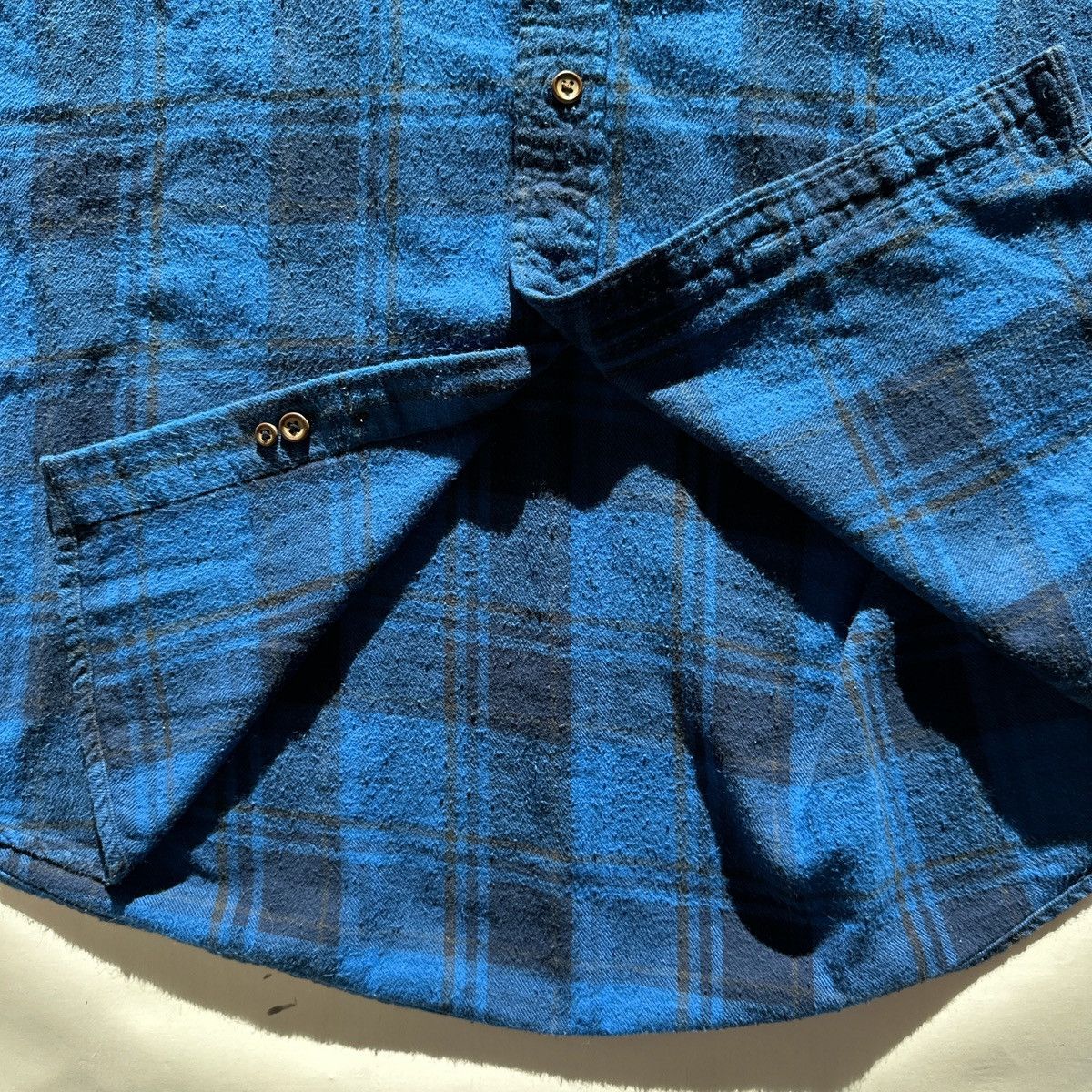 Vintage Vintage SS flannel button up utility work shirt plaid check Size US L / EU 52-54 / 3 - 3 Thumbnail