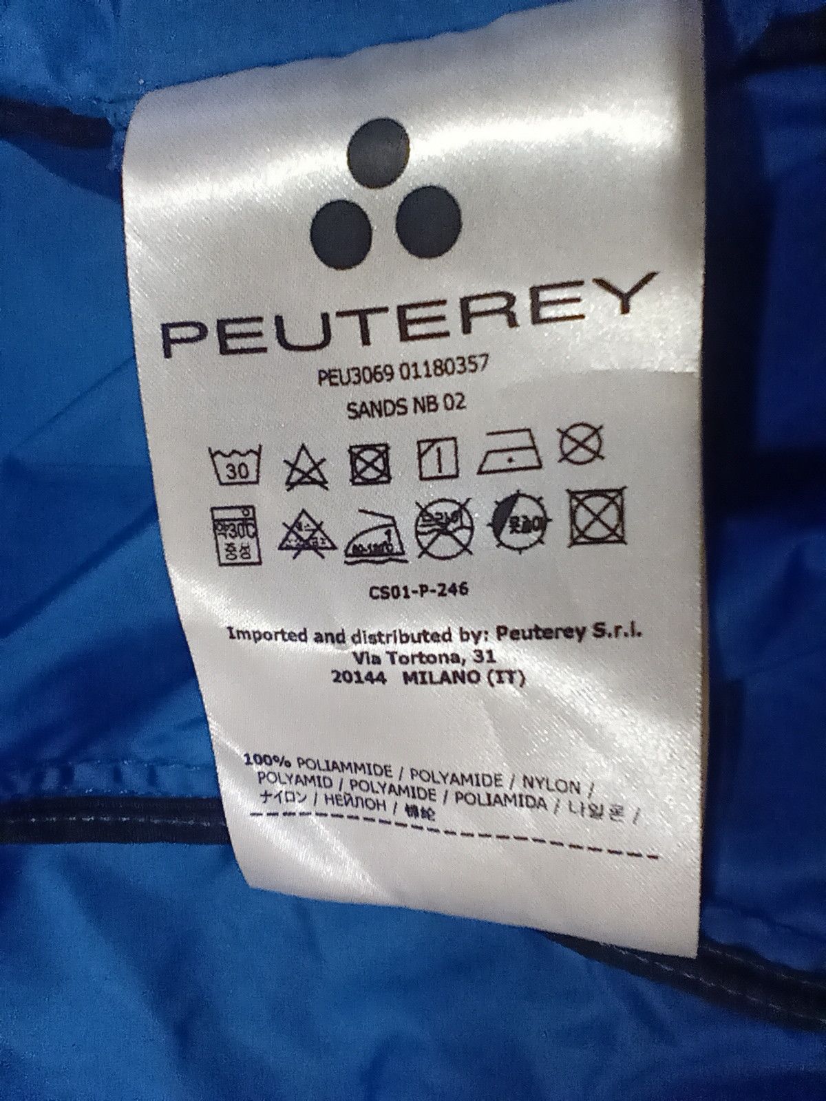 Peuterey Peuterey Sands NB 02 Light Bomber Jacket Shiny Nylon Blue Size US M / EU 48-50 / 2 - 6 Thumbnail