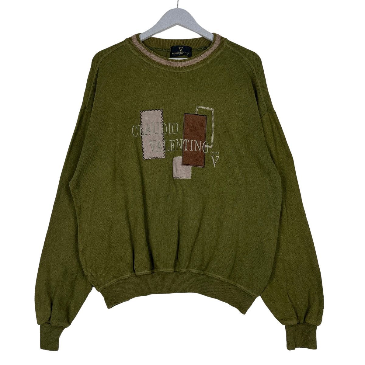 Japanese Brand 🔥 CLAUDIO VALENTINO EMBROIDERY SWEATSHIRTS Size US L / EU 52-54 / 3 - 1 Thumbnail