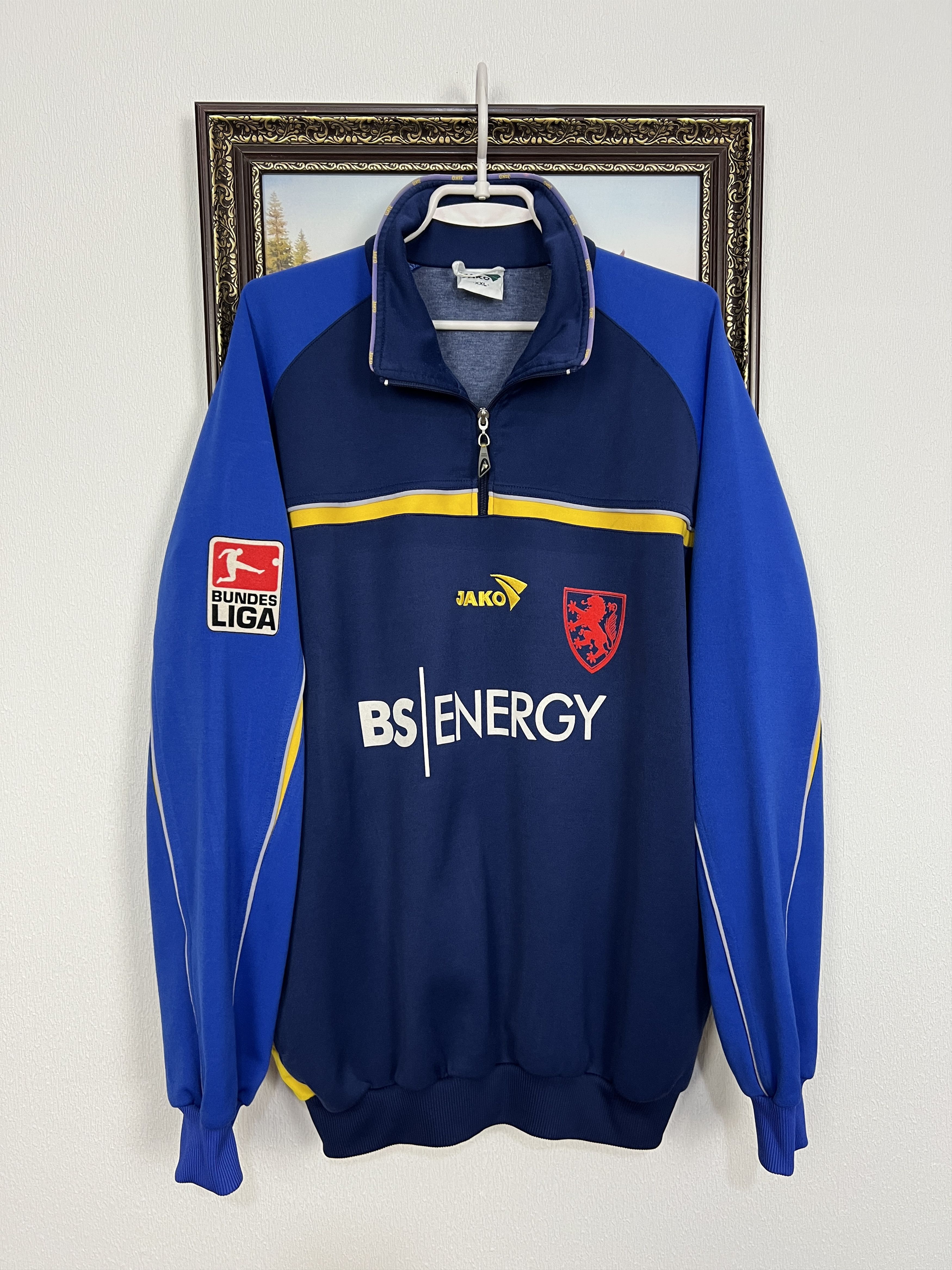 Vintage Eintracht Braunschweig Football Player Issue Jacket Track Size US XXL / EU 58 / 5 - 1 Thumbnail