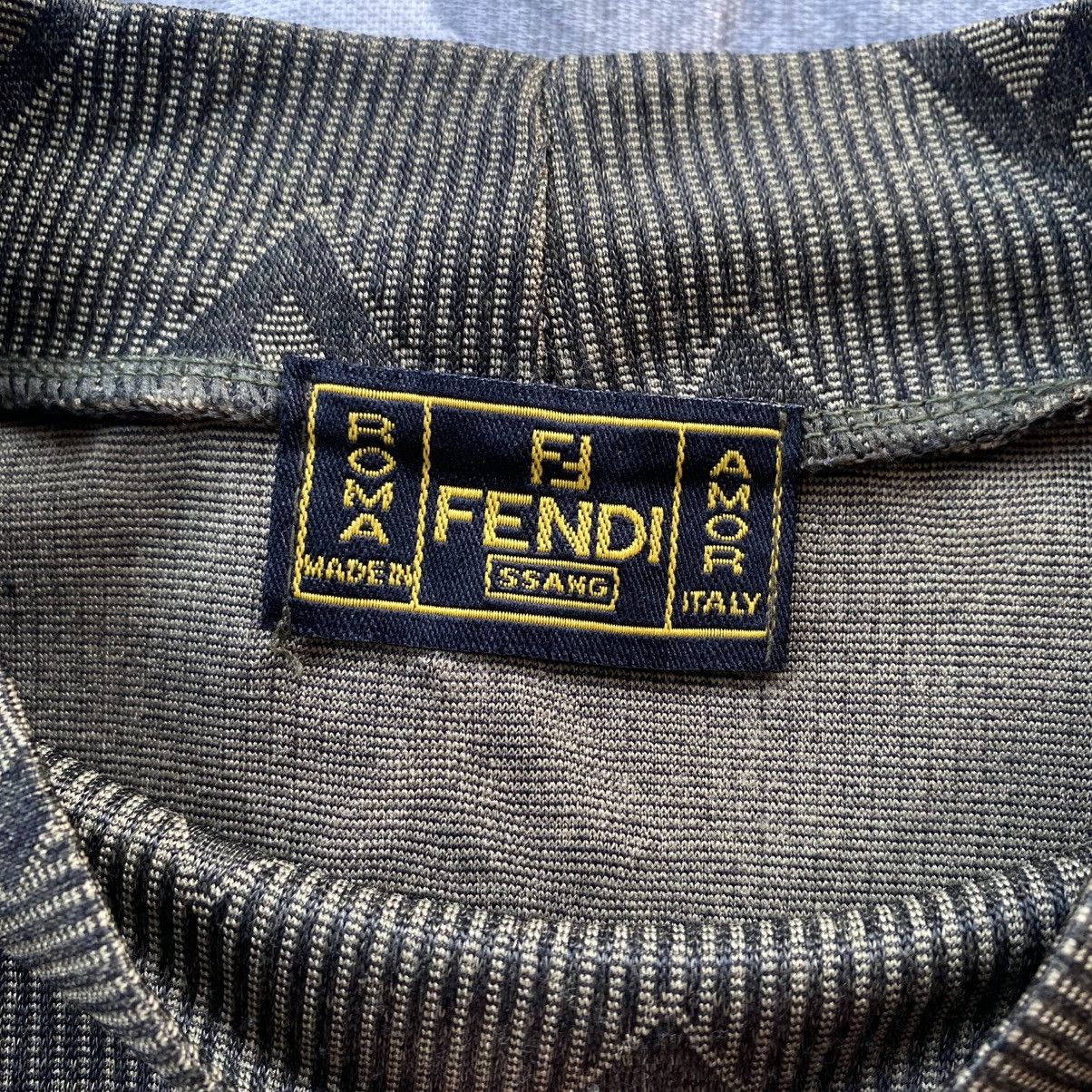 Fendi FENDI FF Full Monogram Zucca Print Mock Neck Top Long Sleeve Size S / US 4 / IT 40 - 16 Thumbnail