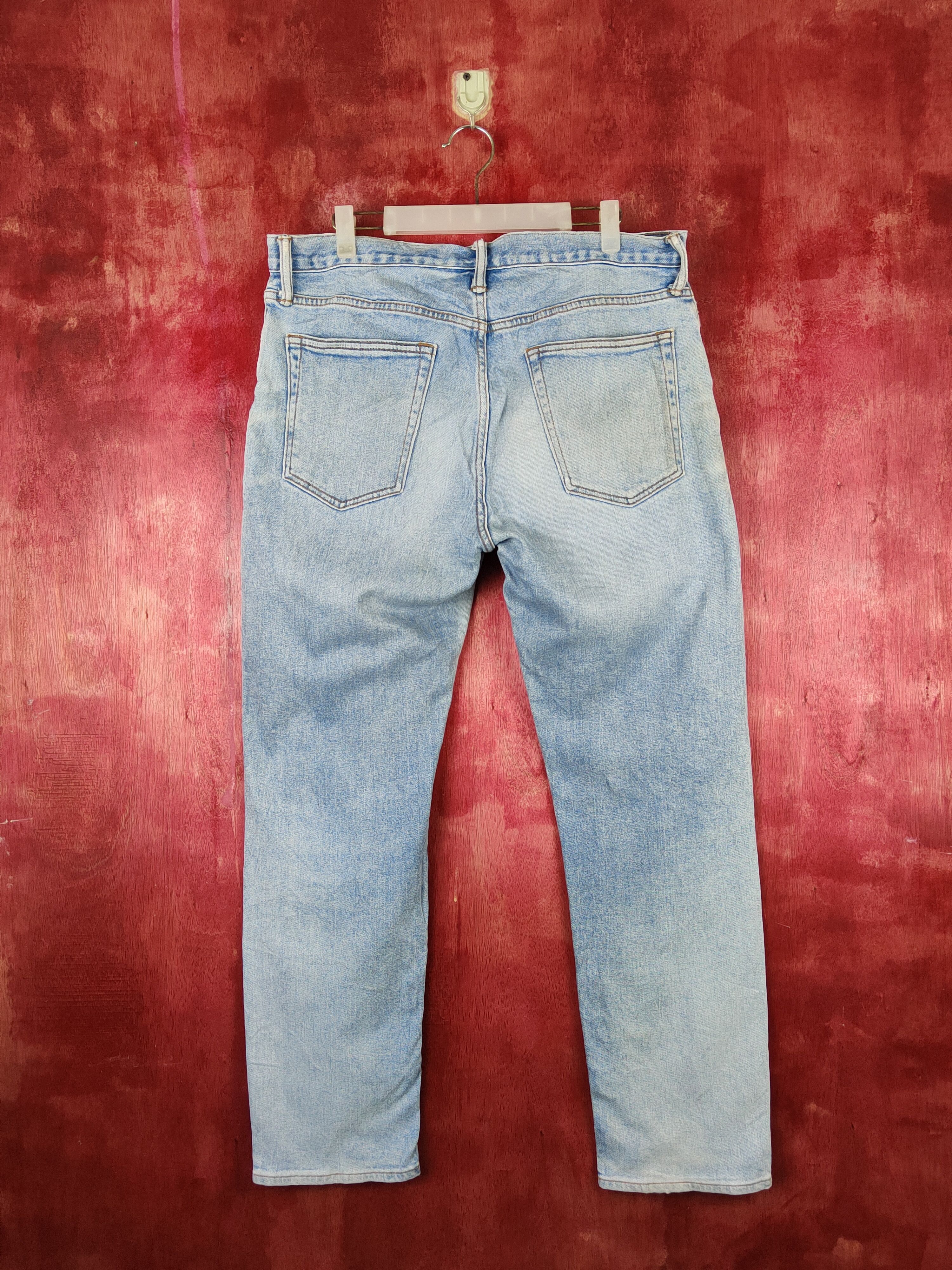 Gap Gap Blue Faded Distressed Ripped Slim Stretch Jeans #S1680 Size US 34 / EU 50 - 7 Thumbnail