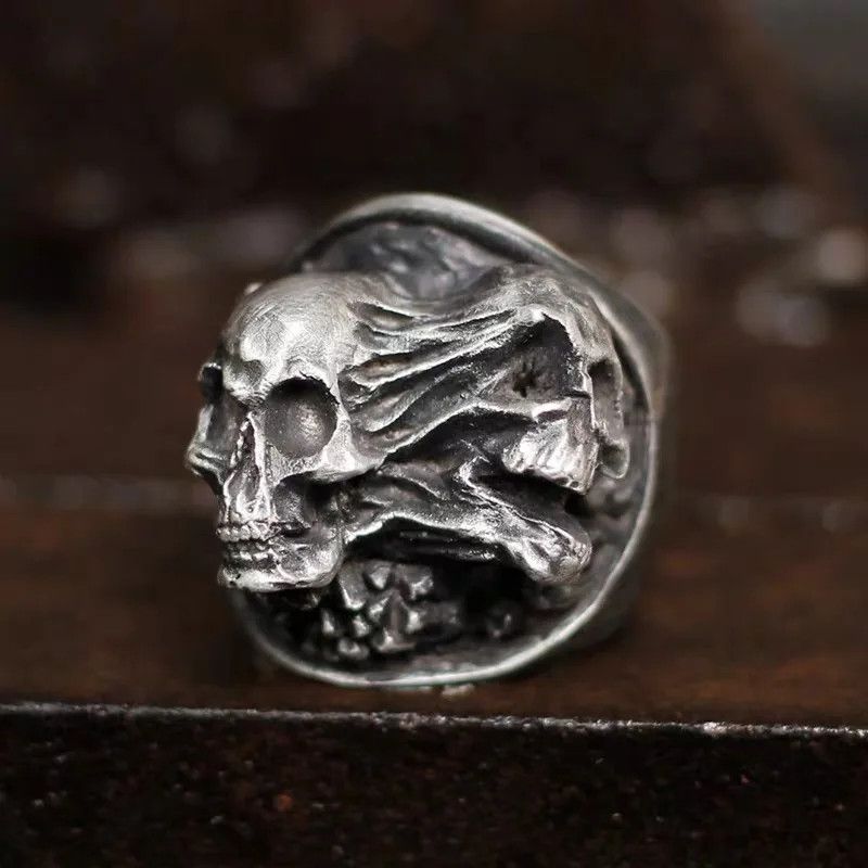 Japanese Brand × Jewelry × Vintage Skull Emo Ring Size ONE SIZE - 1 Thumbnail
