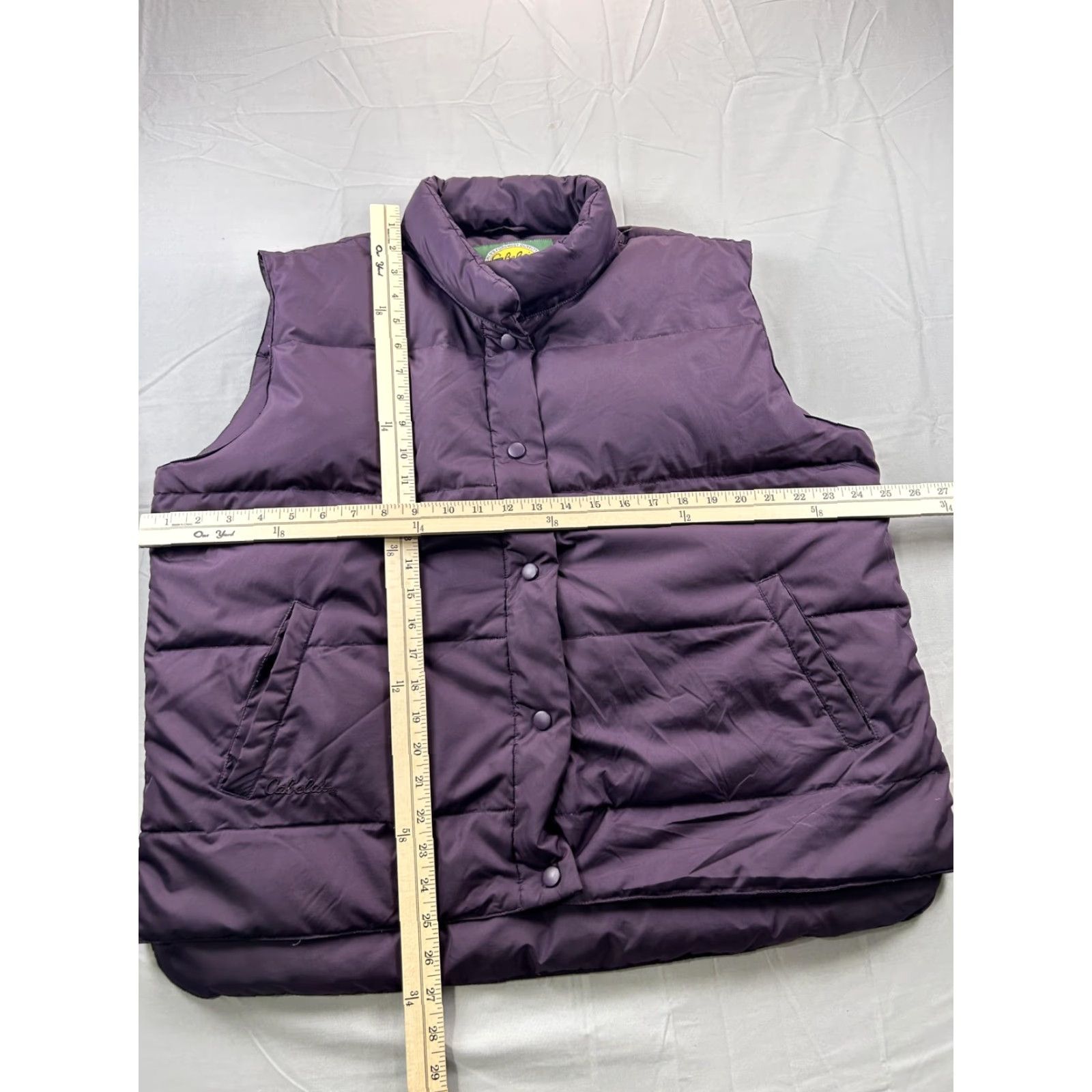 Vintage Cabela's Goose Down Vest Mens XL Purple Snap Puffer Insulated Premier Northern Size US XL / EU 56 / 4 - 4 Thumbnail