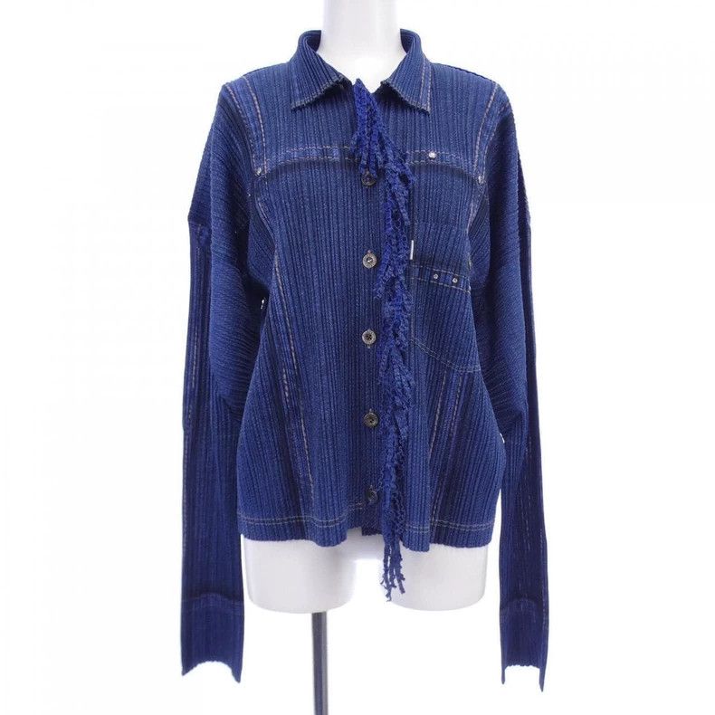 Issey Miyake Issey Miyake Denim fringed jacket Size XL / US 12-14 / IT 48-50 - 1 Thumbnail