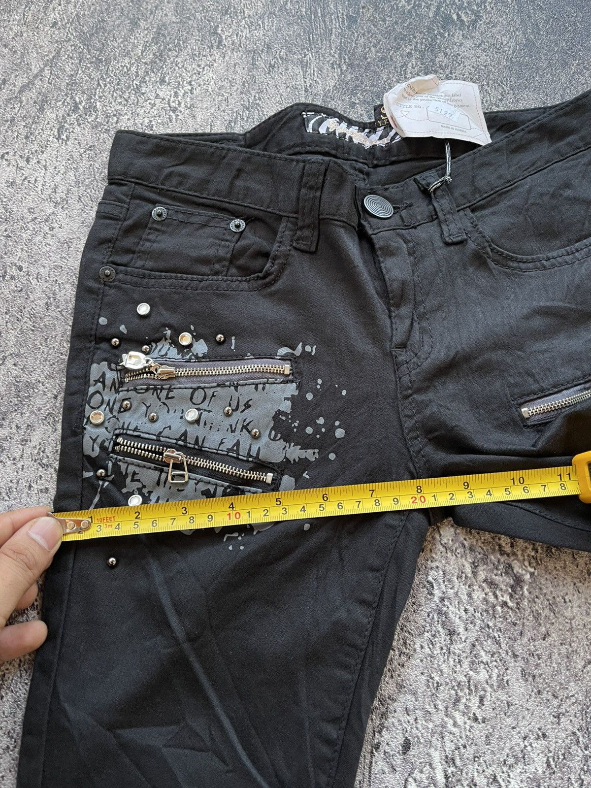 Japanese Brand Y2k Glamorous poem grunge multi zipper slim pants Size 27" / US 4 / IT 40 - 11 Thumbnail