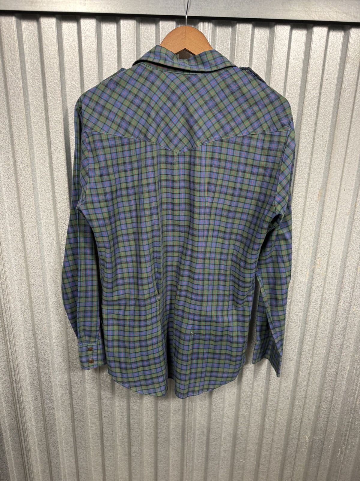 Other Vintage Road Runner Pearl Snap Western Cowboy Plaid Shirt Size US XL / EU 56 / 4 - 12 Thumbnail