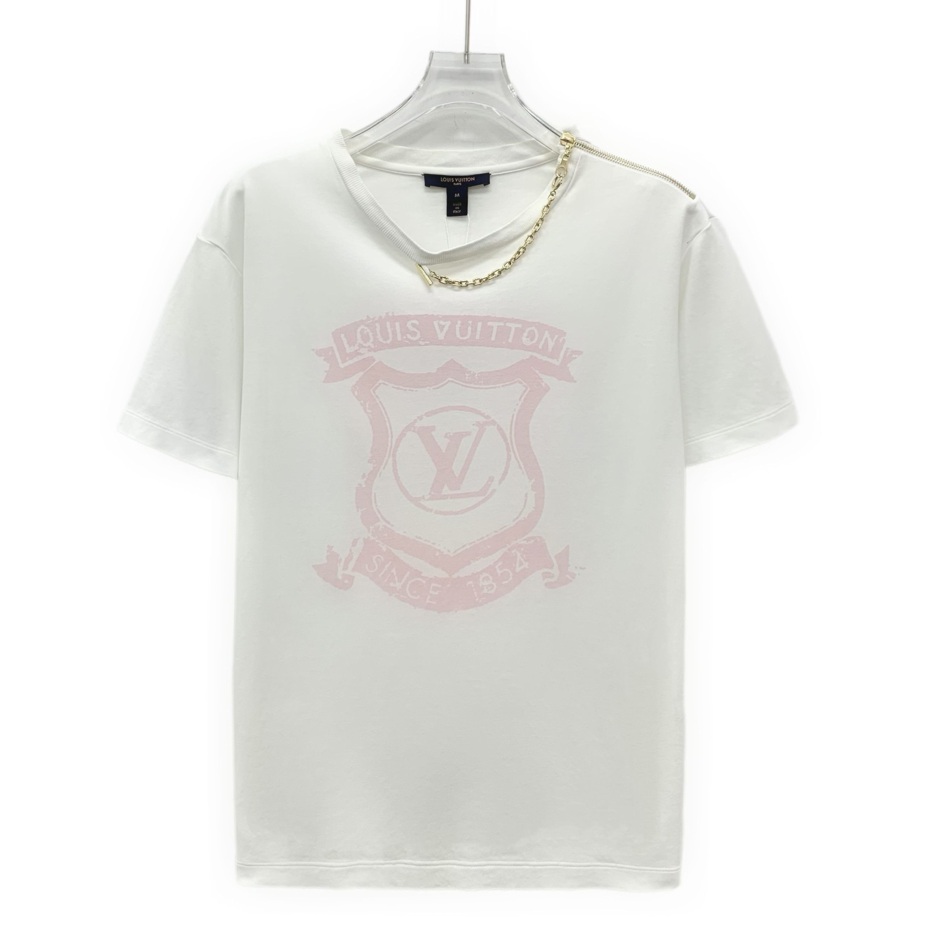 Louis Vuitton Louis Vuitton Chain Print T-Shirt White (M) Size M / US 6-8 / IT 42-44 - 1 Thumbnail