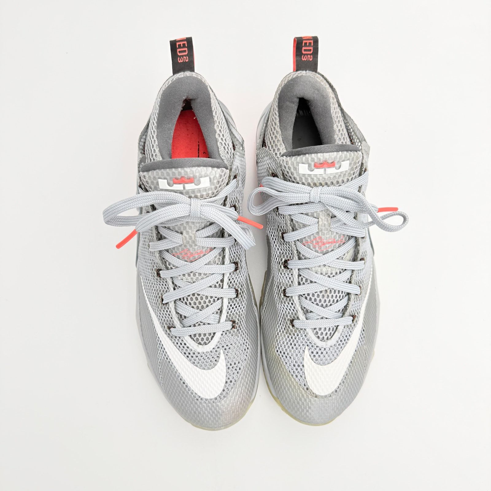 Nike Nike LeBron 12 Low Wolf Grey Hot Lava - Size 9 Size US 9 / EU 42 - 5 Thumbnail