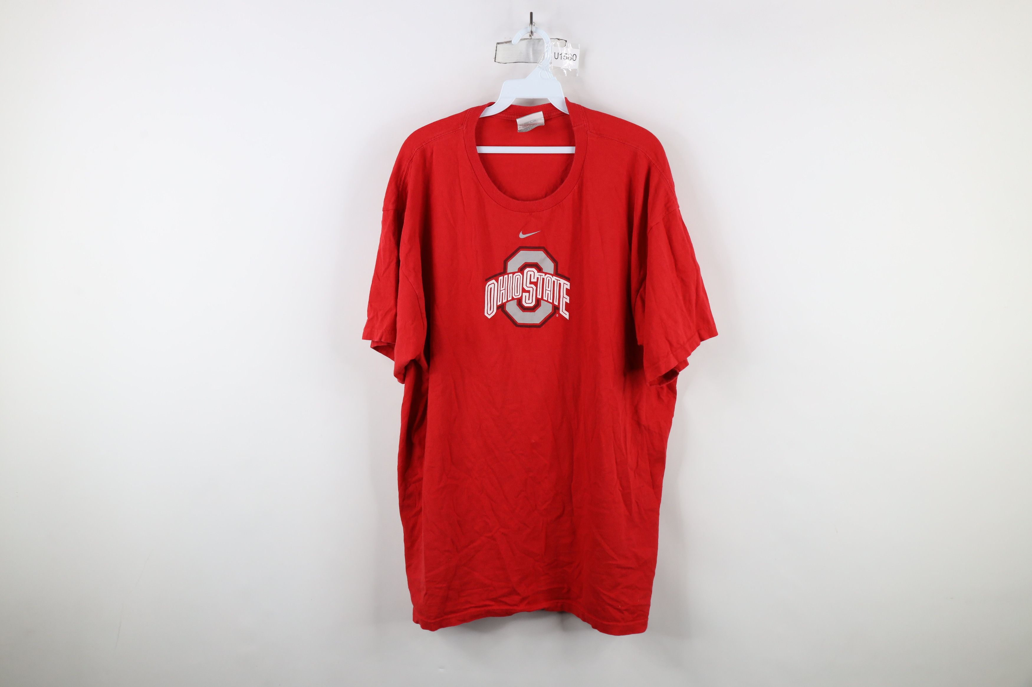 Nike × Vintage Vintage Nike Scott Mini Swoosh Ohio State University T-Shirt Size US XL / EU 56 / 4 - 1 Thumbnail