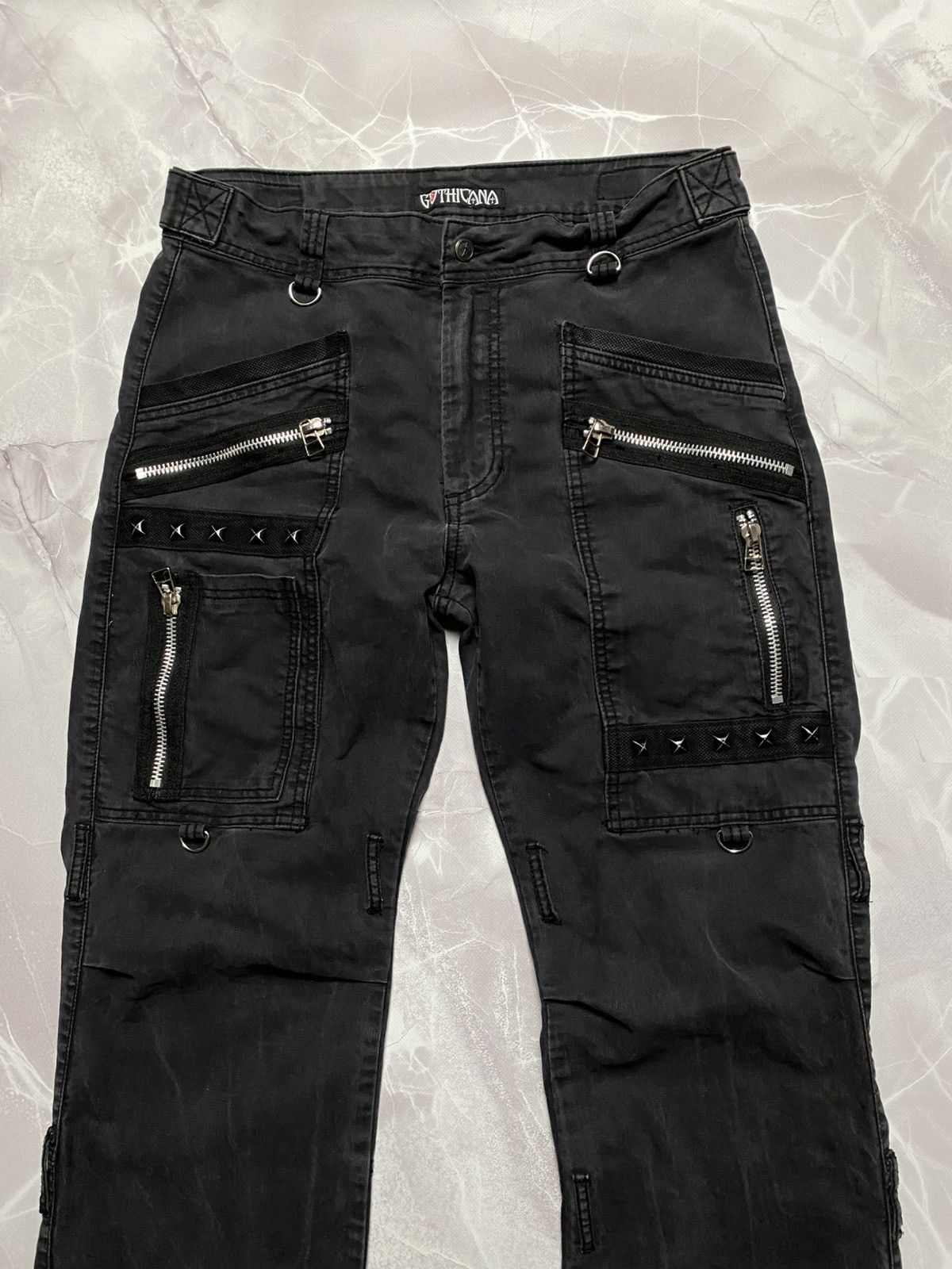 Other Gothicana Bondage Strap Cargo Pants Y2K Opium Mens Sz 34x34 Size US 34 / EU 50 - 2 Thumbnail