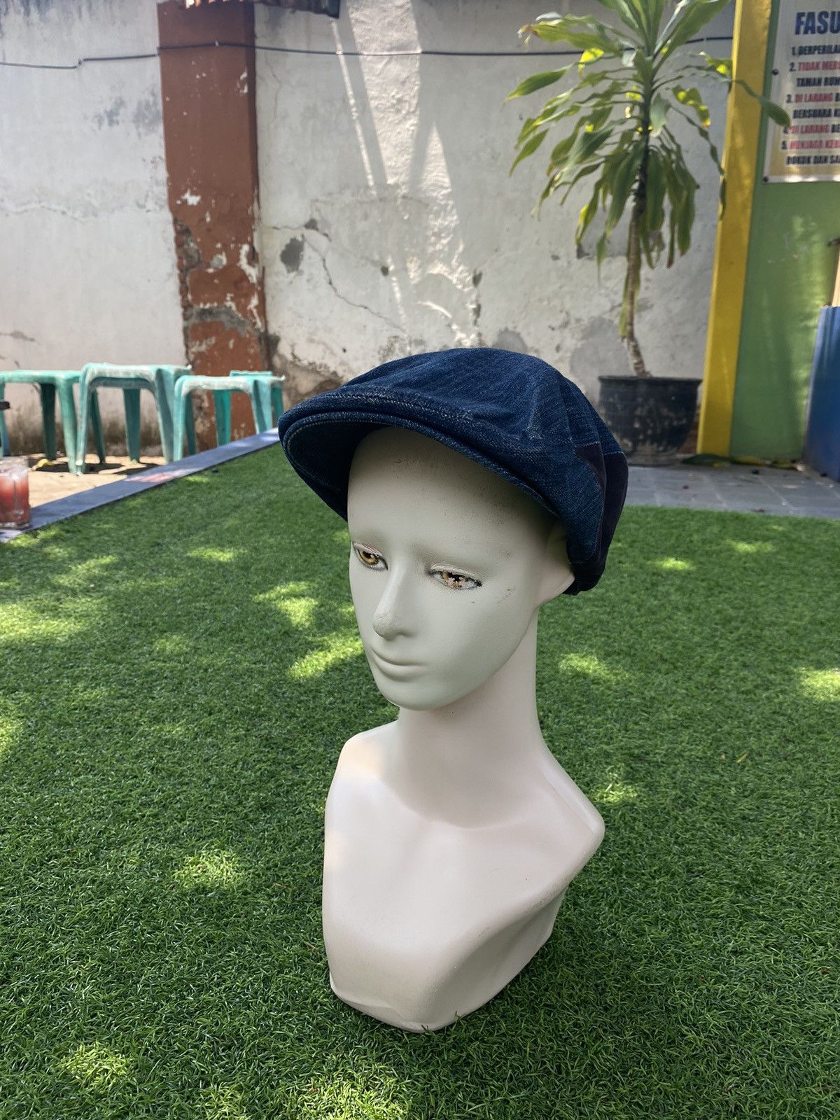 Evisu × Japanese Brand VINTAGE FLATCAP EVISU DENIM MADE IN JAPAN Size ONE SIZE - 1 Thumbnail