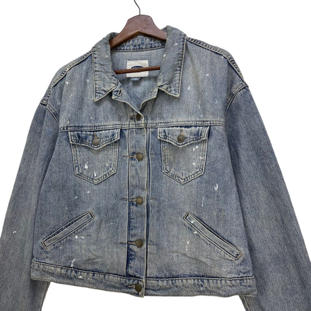 Japanese Brand Old Navy Splash Painting Denim Jacket Size M / US 6-8 / IT 42-44 - 3 Thumbnail