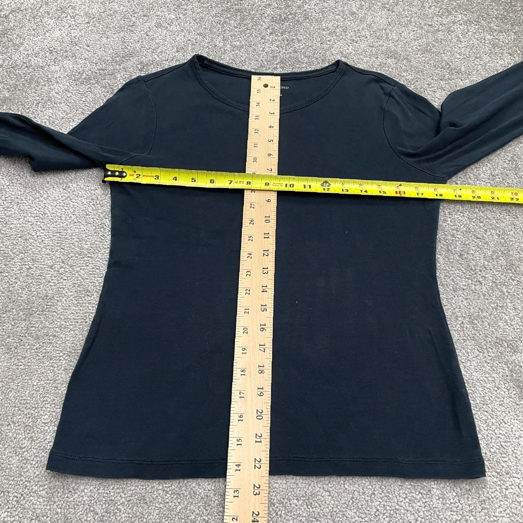 Lands' End Lands' End Shirt Womens Small Blue Long Sleeve Cotton Casual Crew Tee Regular Fit Size S / US 4 / IT 40 - 7 Thumbnail