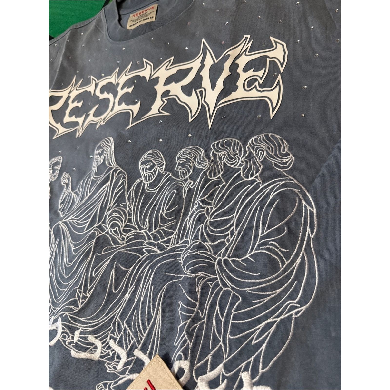 Other RESERVE “KINGDOM OF GOD” RESURRECTION - RHINESTONES TEE Size US S / EU 44-46 / 1 - 3 Thumbnail
