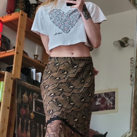 Keith Haring Keith Haring Love It All Cropped White Tshirt - Size S Size S / US 4 / IT 40 - 6 Thumbnail
