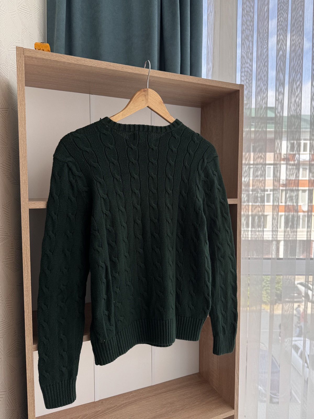 Polo Ralph Lauren × Vintage Vintage Polo Ralph Lauren Emerald Green Cable Knit Sweater Size S / US 4 / IT 40 - 12 Thumbnail