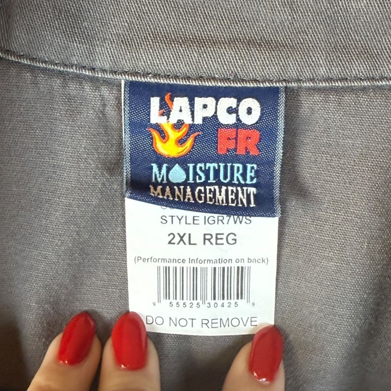 Other LAPCOFR Flame Resistant Shirt Men's 2XL Reg Gray 100% Cotton Size XXL / US 16-18 / IT 52-54 - 3 Thumbnail