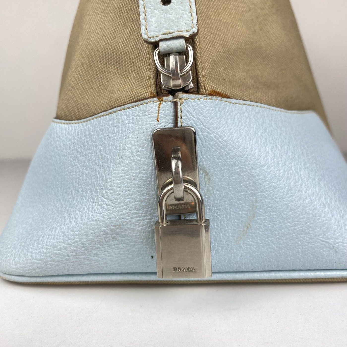Prada Prada Vintage Canvas and Leather Bowler Bag Size ONE SIZE - 8 Thumbnail