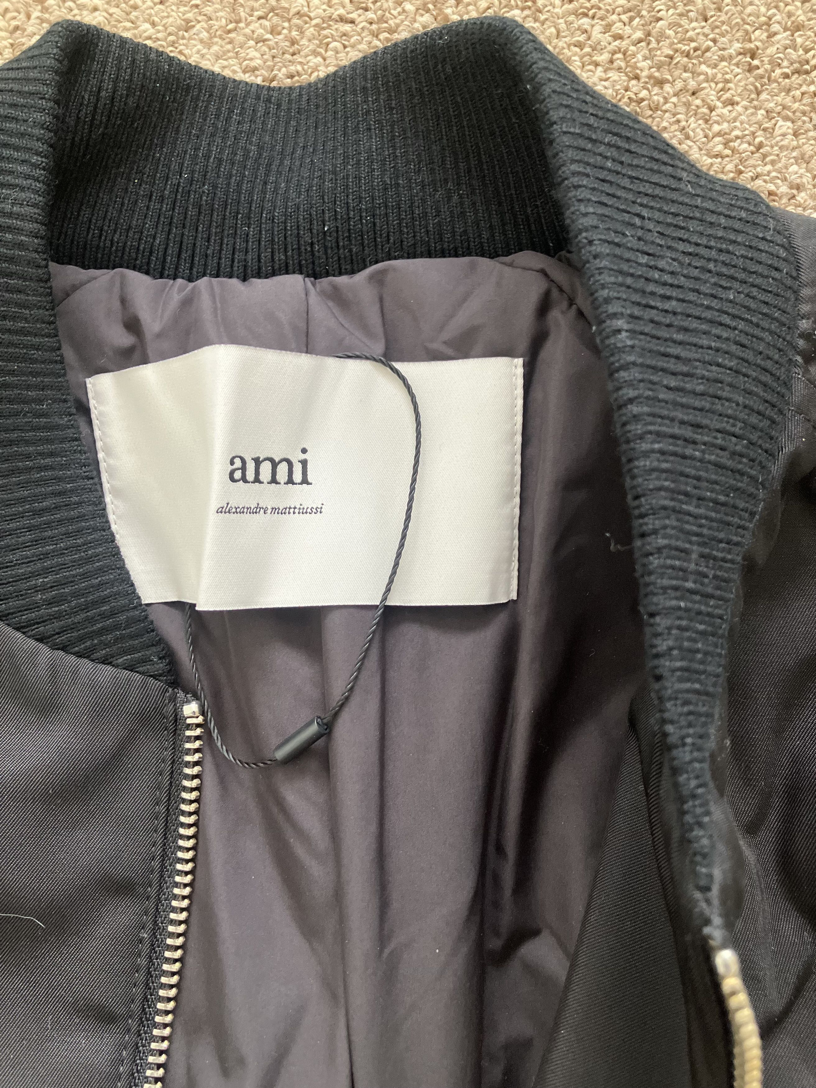 AMI AMI Paris Black Twill Bomber Jacket Size US M / EU 48-50 / 2 - 3 Thumbnail