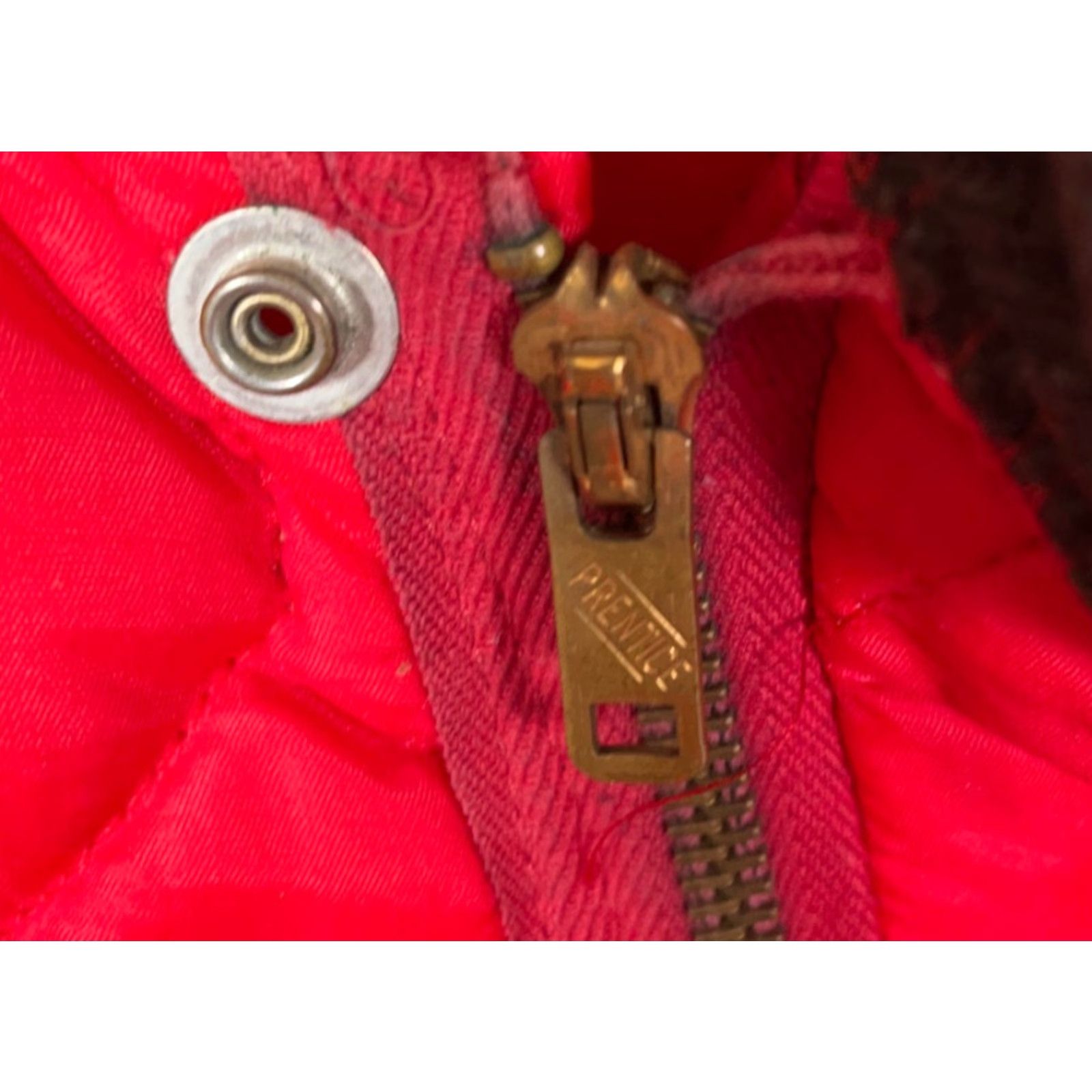 Vintage Vintage 70s Quilted Liner Jacket Men's Medium Red Lightweight Zip Snap Prentice Button Size US M / EU 48-50 / 2 - 3 Thumbnail