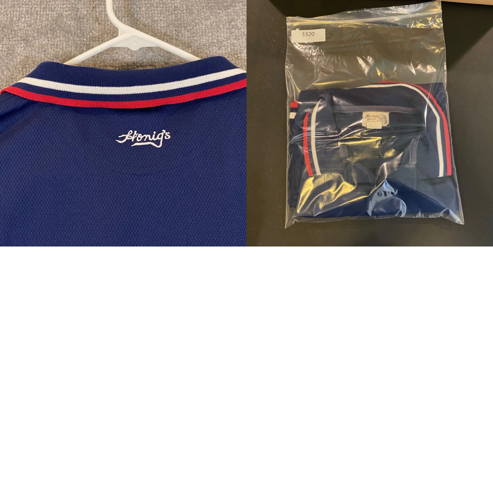 Vintage Uniform Polo Mens XL Little League Baseball Navy Blue Made In USA Honigs Size US XL / EU 56 / 4 - 8 Thumbnail