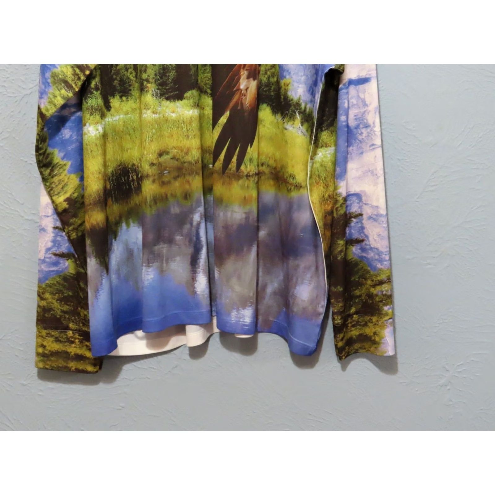 Vintage Get A Life Eagle Shirt Mens 3XL Nature All Over Graphic Long Sleeve T-shirt Size US XXL / EU 58 / 5 - 6 Thumbnail