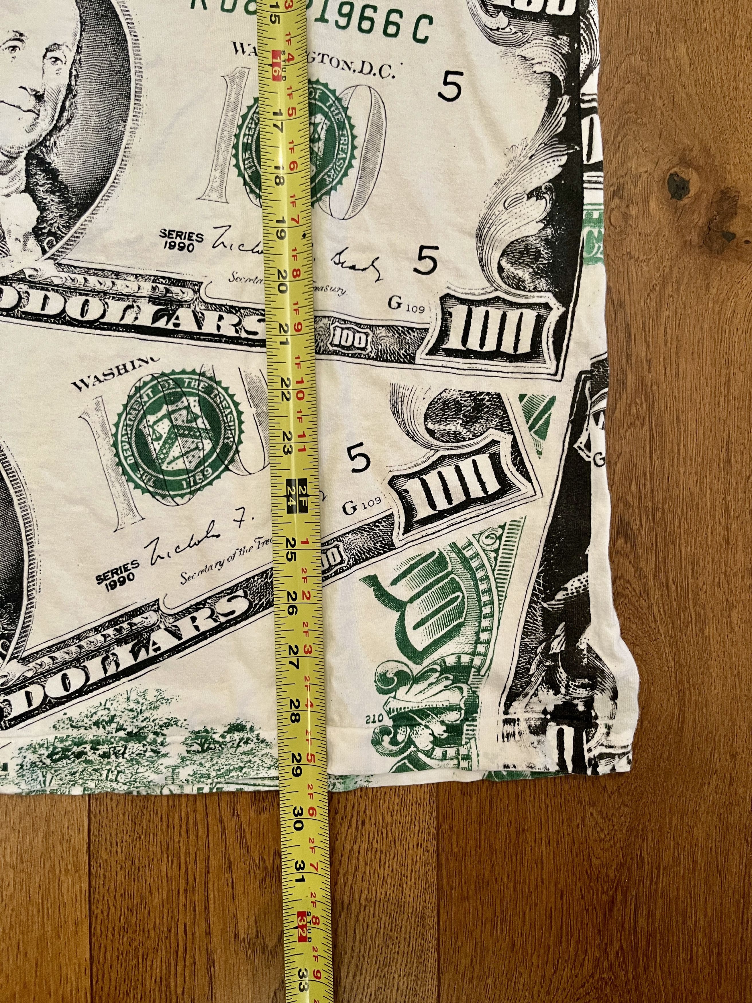 Vintage Vintage 1990 Hundred Dollar Bill AOP Single Stitch USA L Size US L / EU 52-54 / 3 - 5 Thumbnail