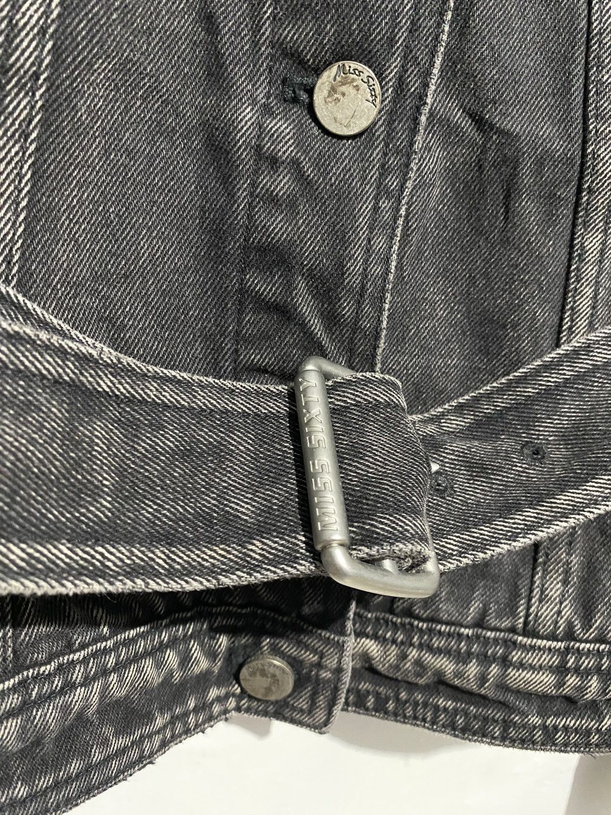 Hysteric Glamour × Miss Sixty × Vintage 2000s Miss sixty washed black denim jacket Size XXS / US 00 / IT 34 - 5 Thumbnail