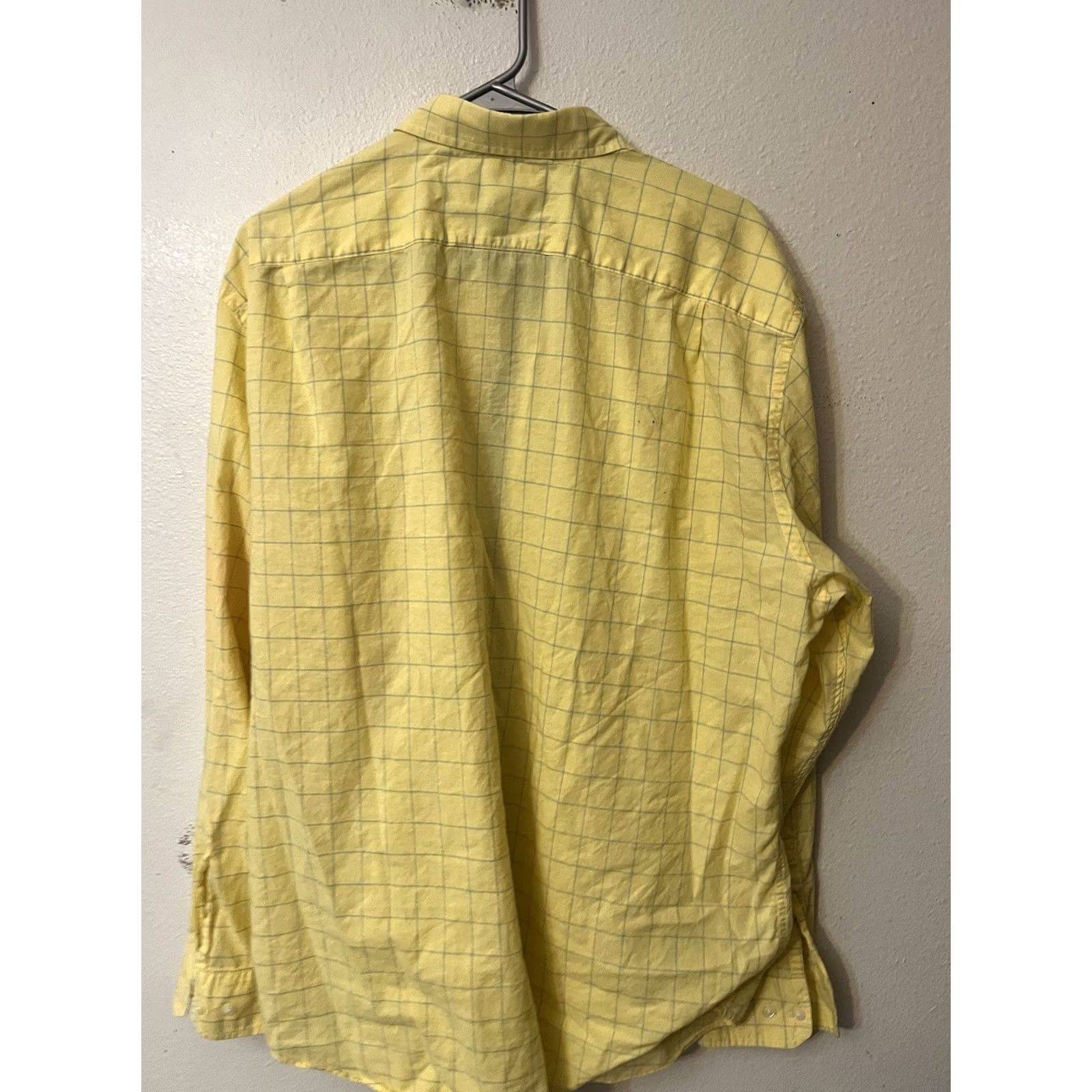 Nautica Nautica Shirt XL Yellow Plaid Collared Long Sleeve Button Up Mens Size US XL / EU 56 / 4 - 3 Thumbnail