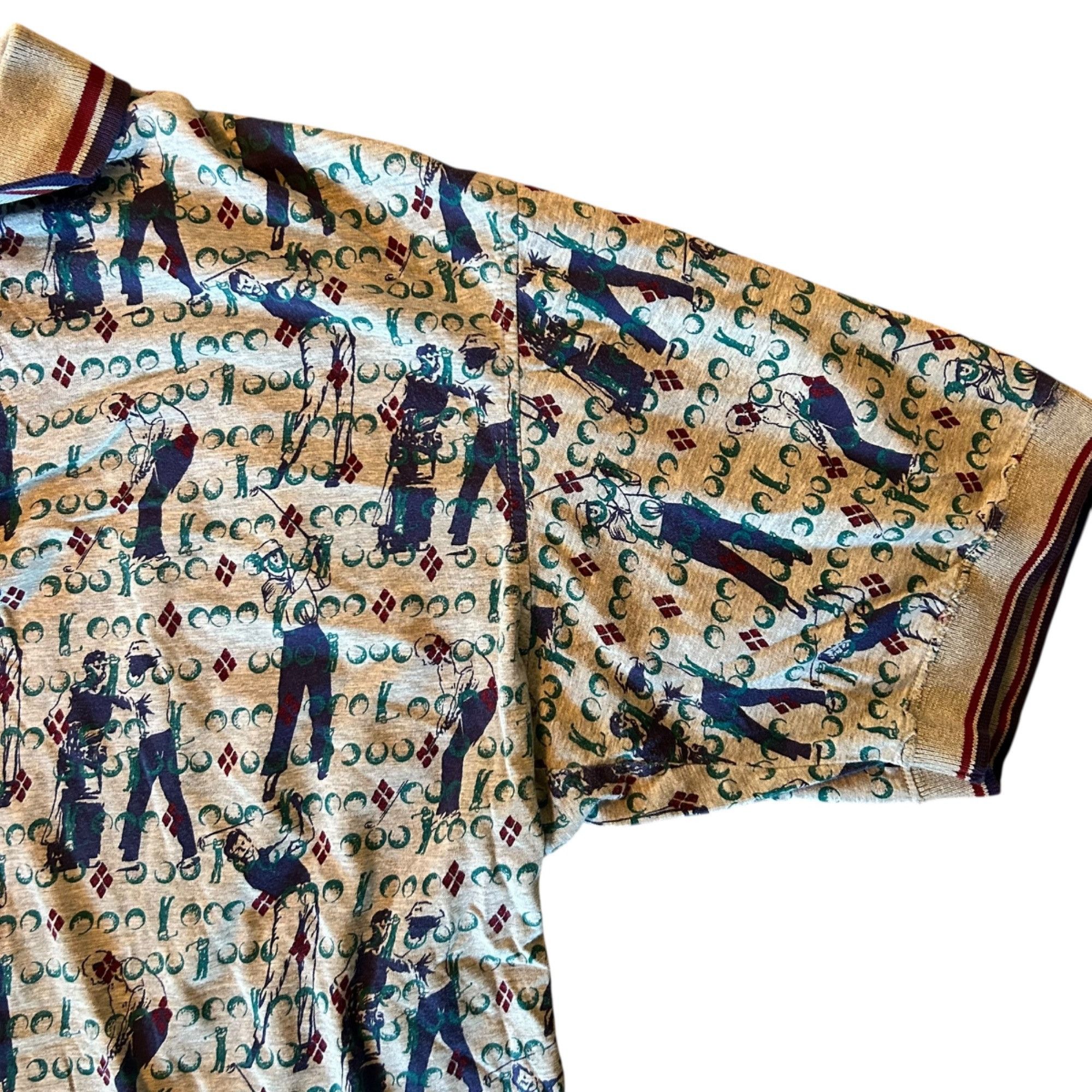 Vintage Vintage Arnold Palmer Novelty Golf Print Grunge Polo XL Size US XL / EU 56 / 4 - 3 Thumbnail