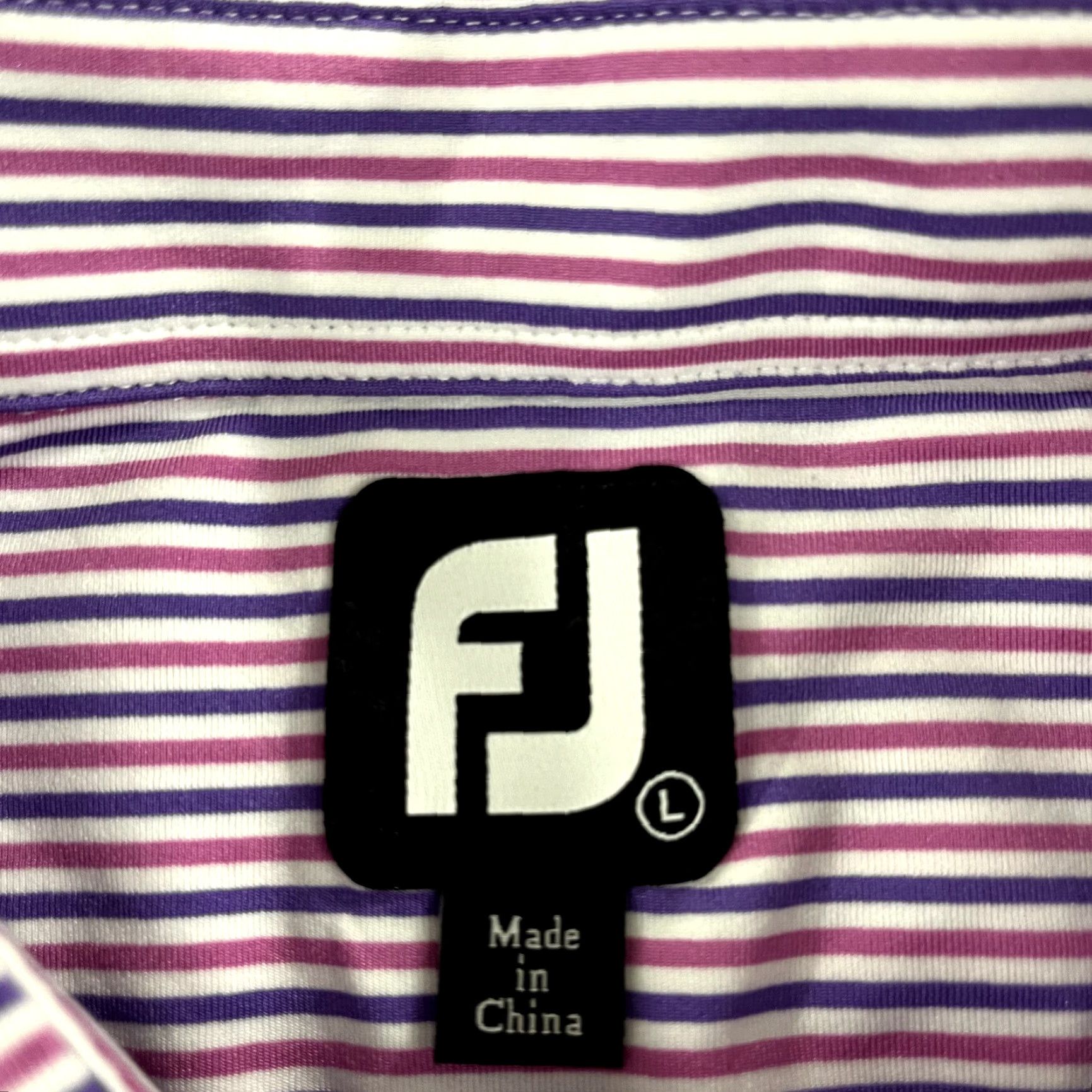 Footjoy FootJoy Polo Shirt Mens Large White Purple Striped Performance Bayside Golf S/S Polo Shirt Men Large White Purple Striped FootJoy S/S Golf Polo Shirt Size US L / EU 52-54 / 3 - 5 Thumbnail