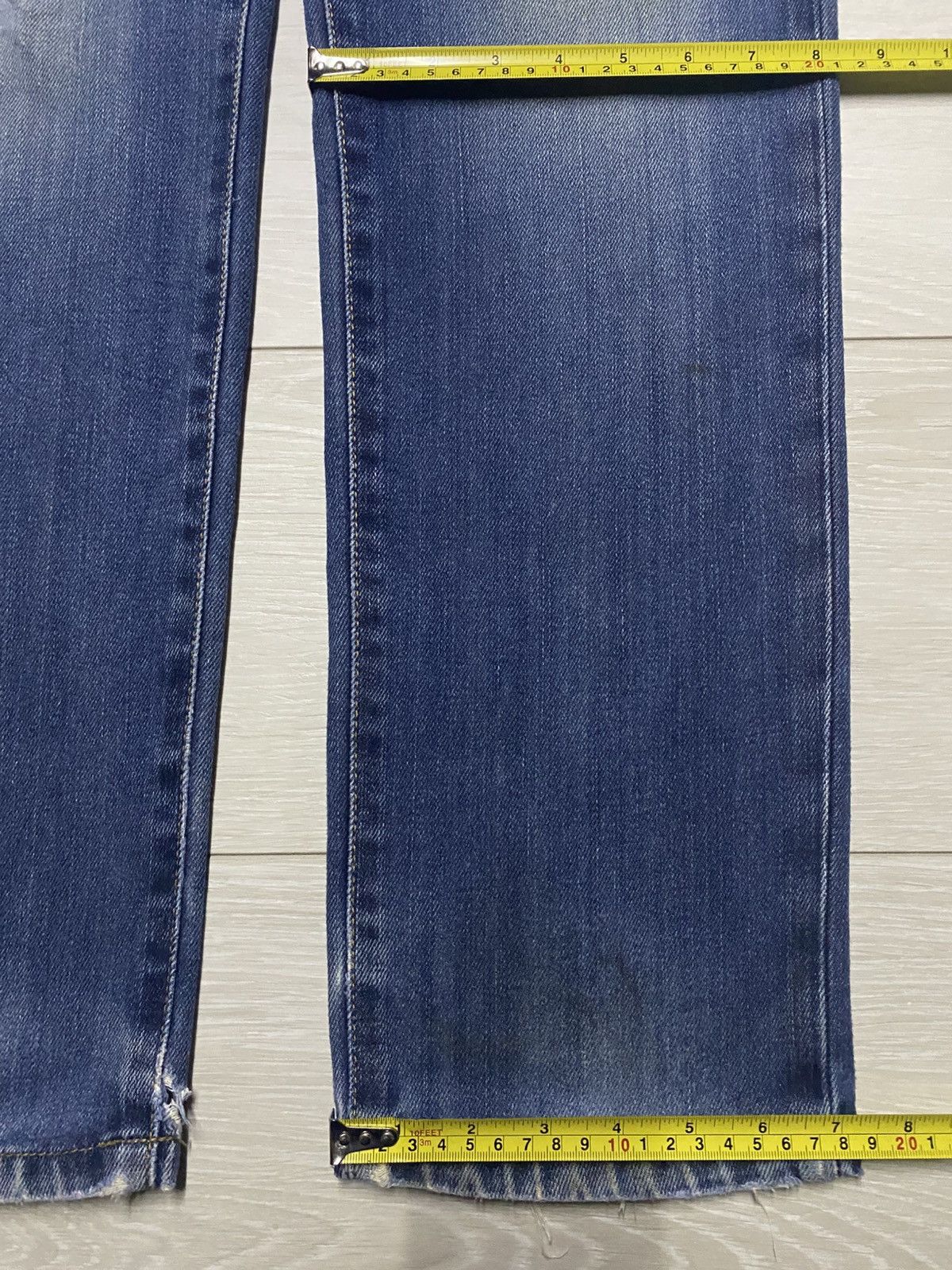 Edwin Vintage Edwin 503 Faded Wash Distressed Slim Fit Jeans Size US 32 / EU 48 - 18 Thumbnail